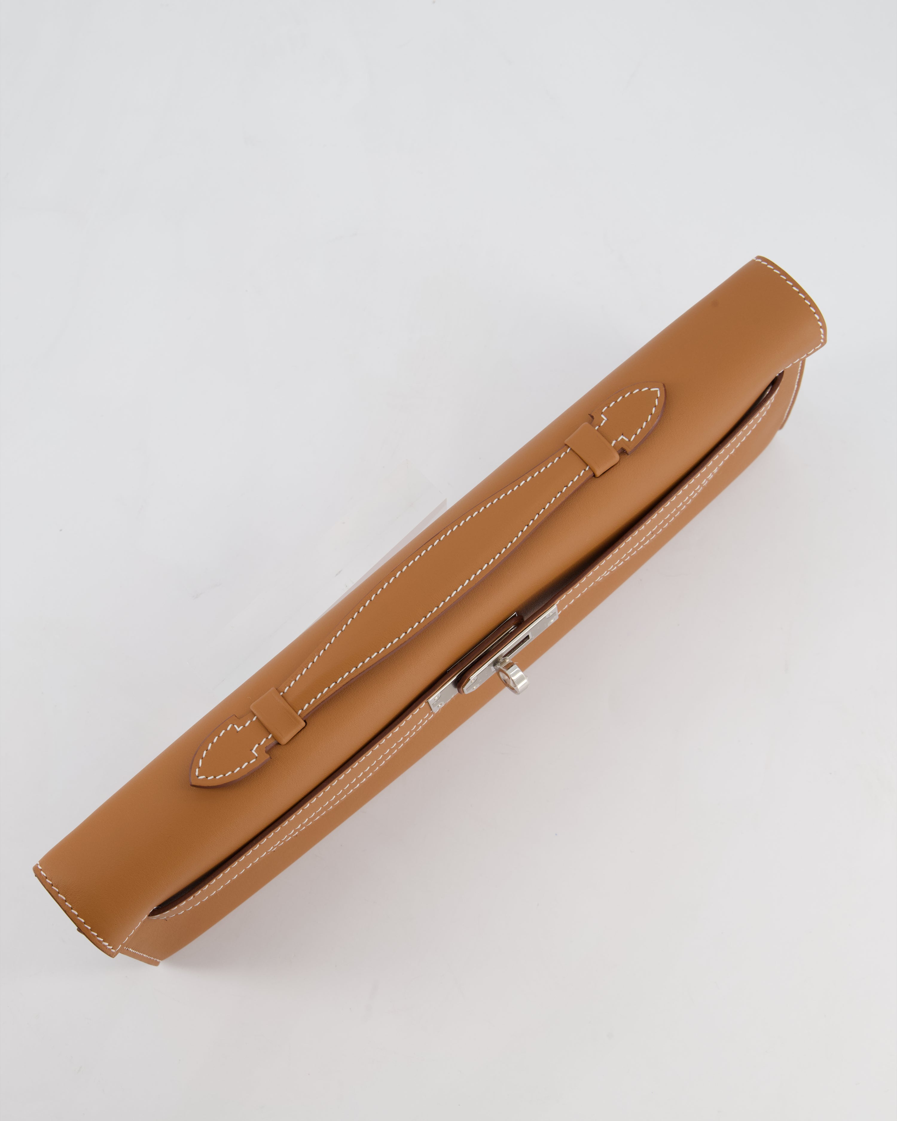 *HOT & RARE* Hermès Kelly Cut Bag in Gold Swift Leather with Palladium Hardware