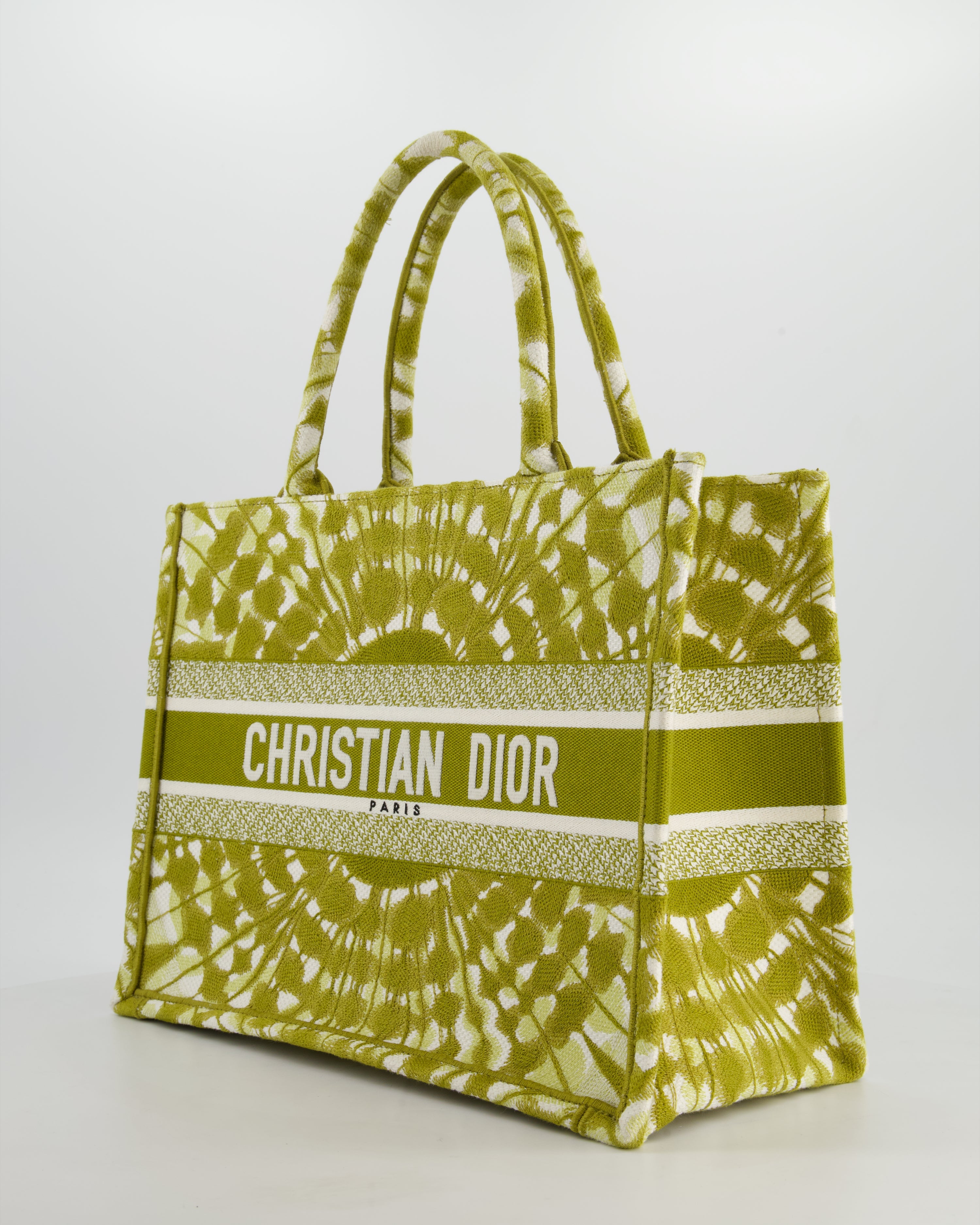 Christian Dior Khaki Green Tye Dye Medium Book Tote RRP £2500