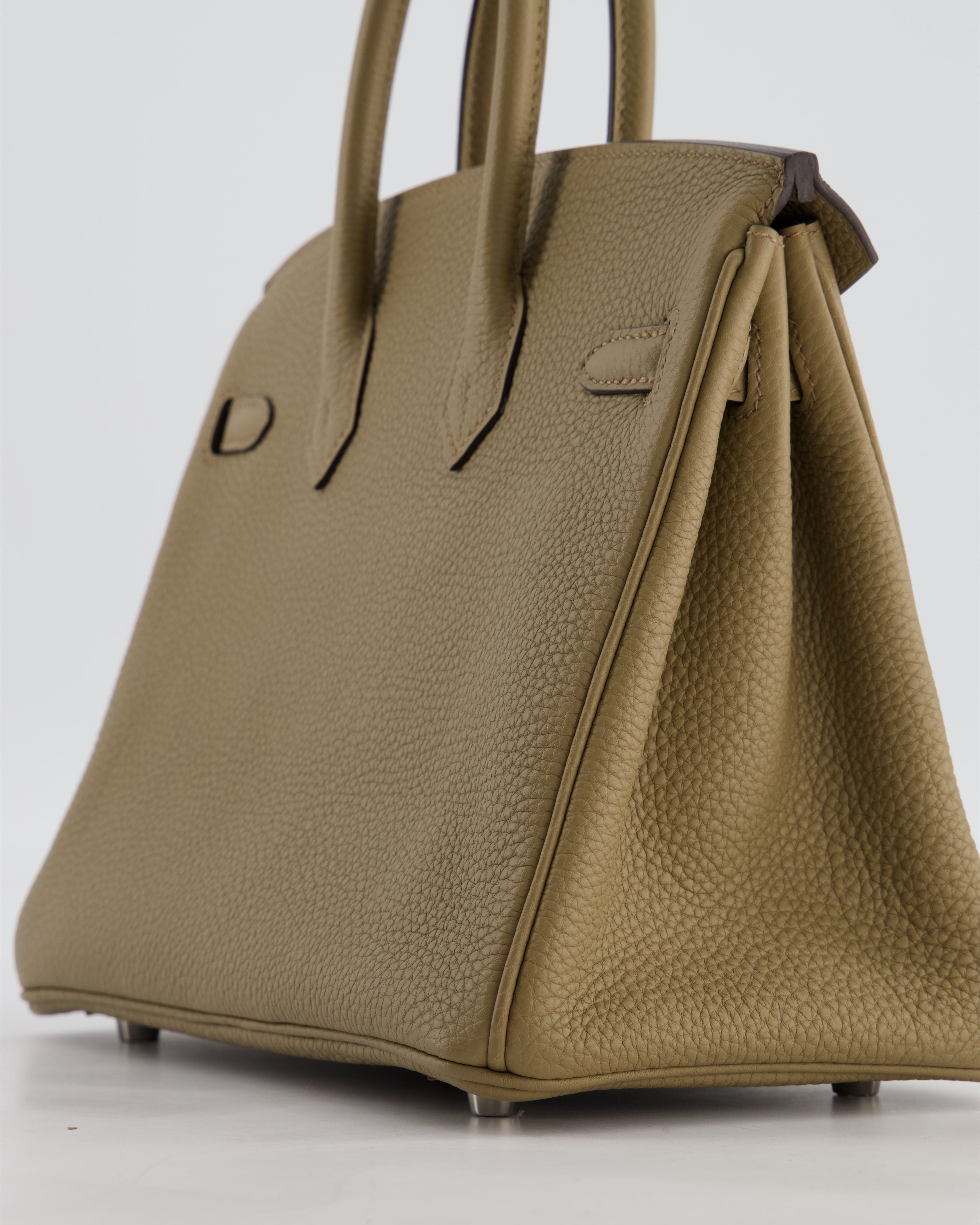 Hermès Birkin 25 Retourne Bag in Beige Marfa Togo Leather with Palladium Hardware