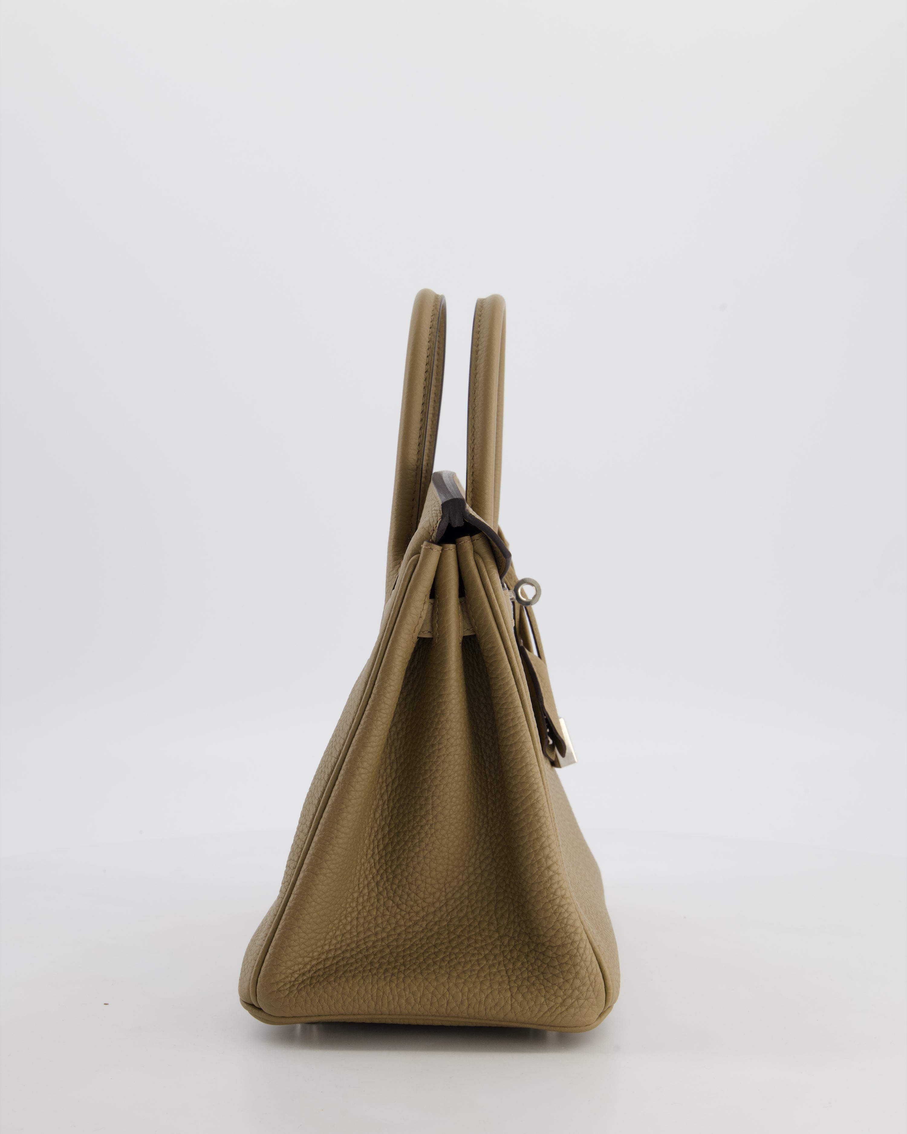 Hermès Birkin 25 Retourne Bag in Beige Marfa Togo Leather with Palladium Hardware