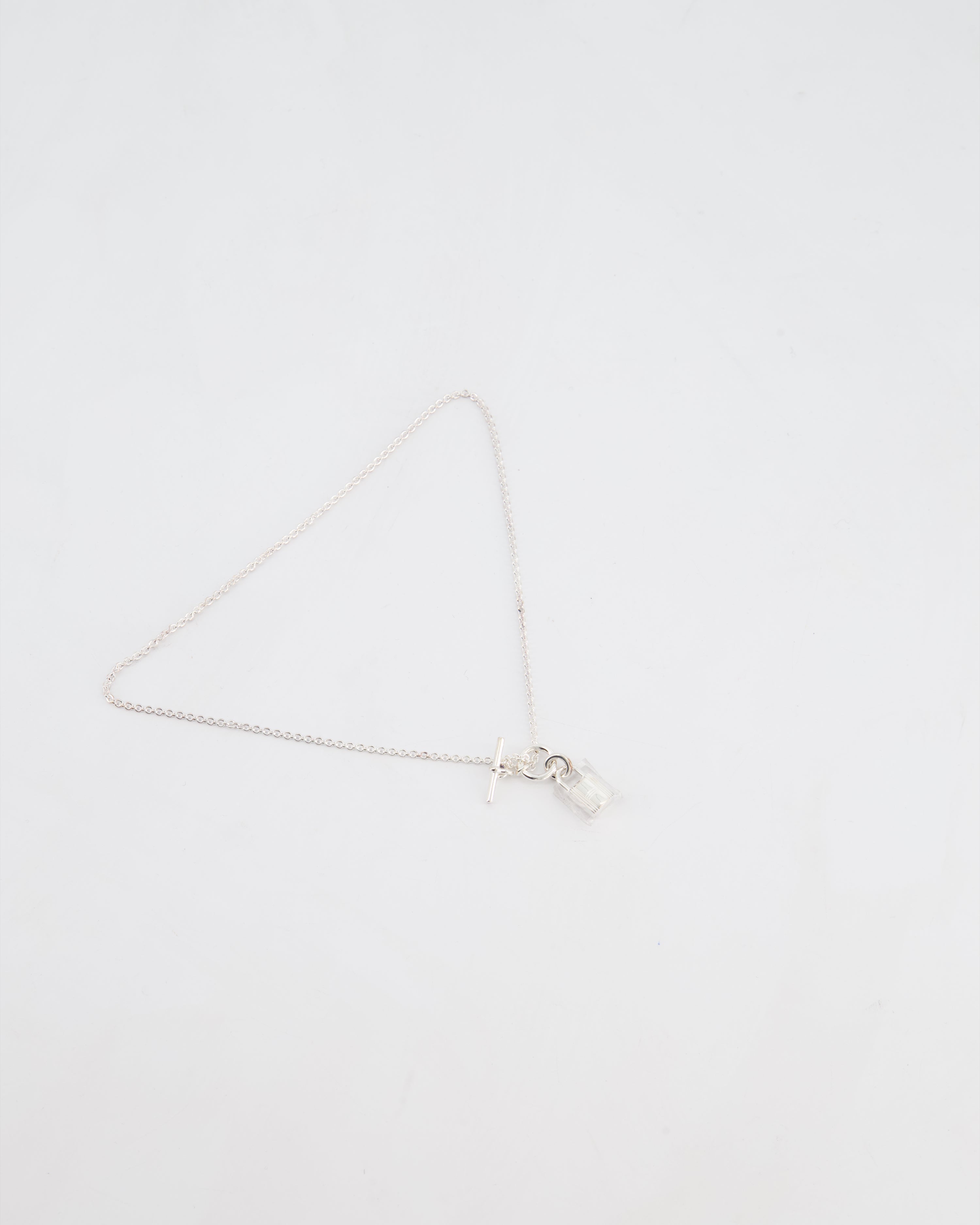 Hermès Palladium Kelly Cadenas Pendant Necklace