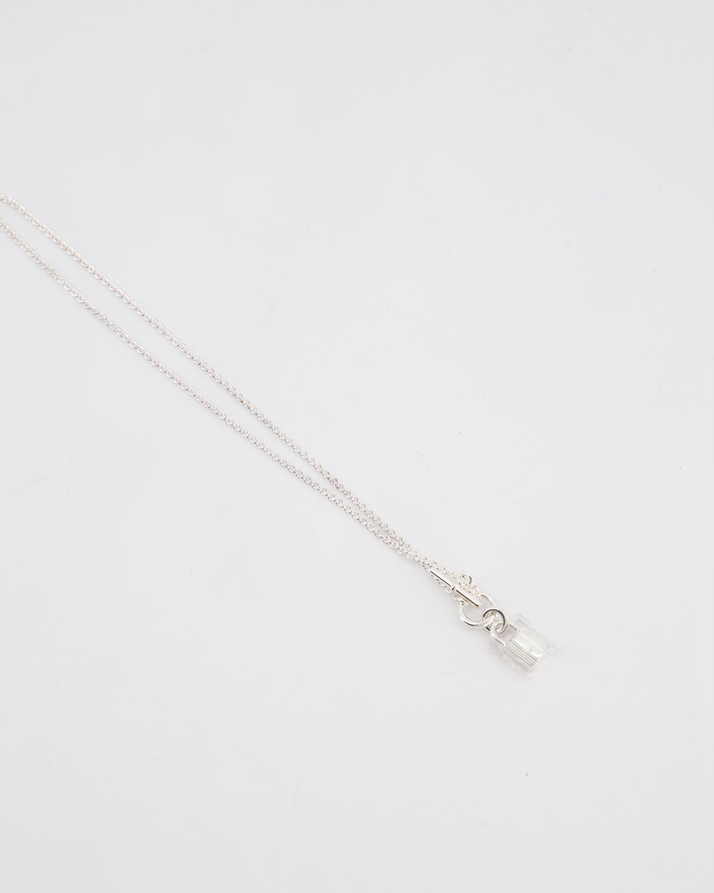 Hermès Palladium Kelly Cadenas Pendant Necklace