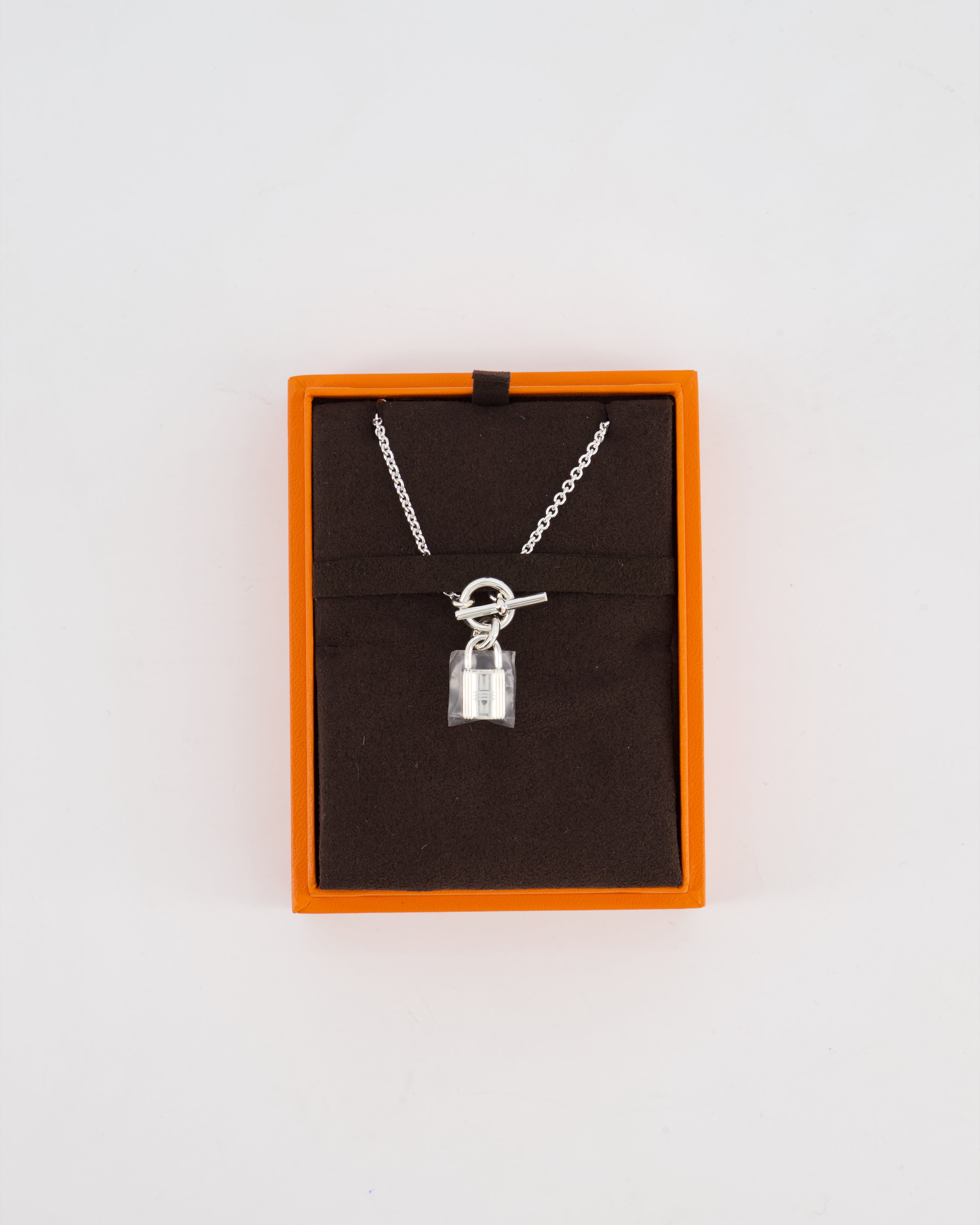 Hermès Palladium Kelly Cadenas Pendant Necklace