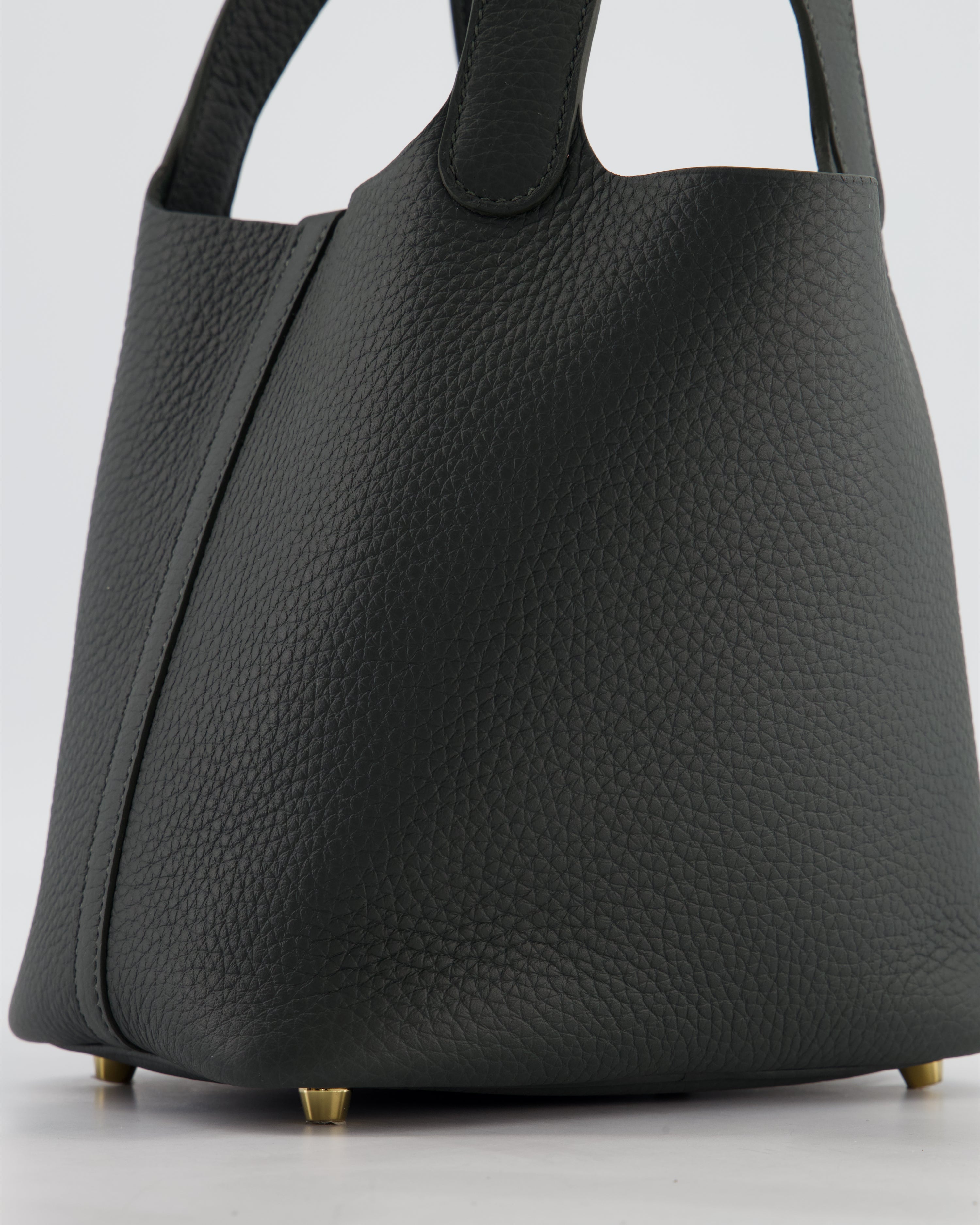Hermès Picotin Lock 18 Bag in Vert Mangrove Clemence Leather with Permabrass Hardware