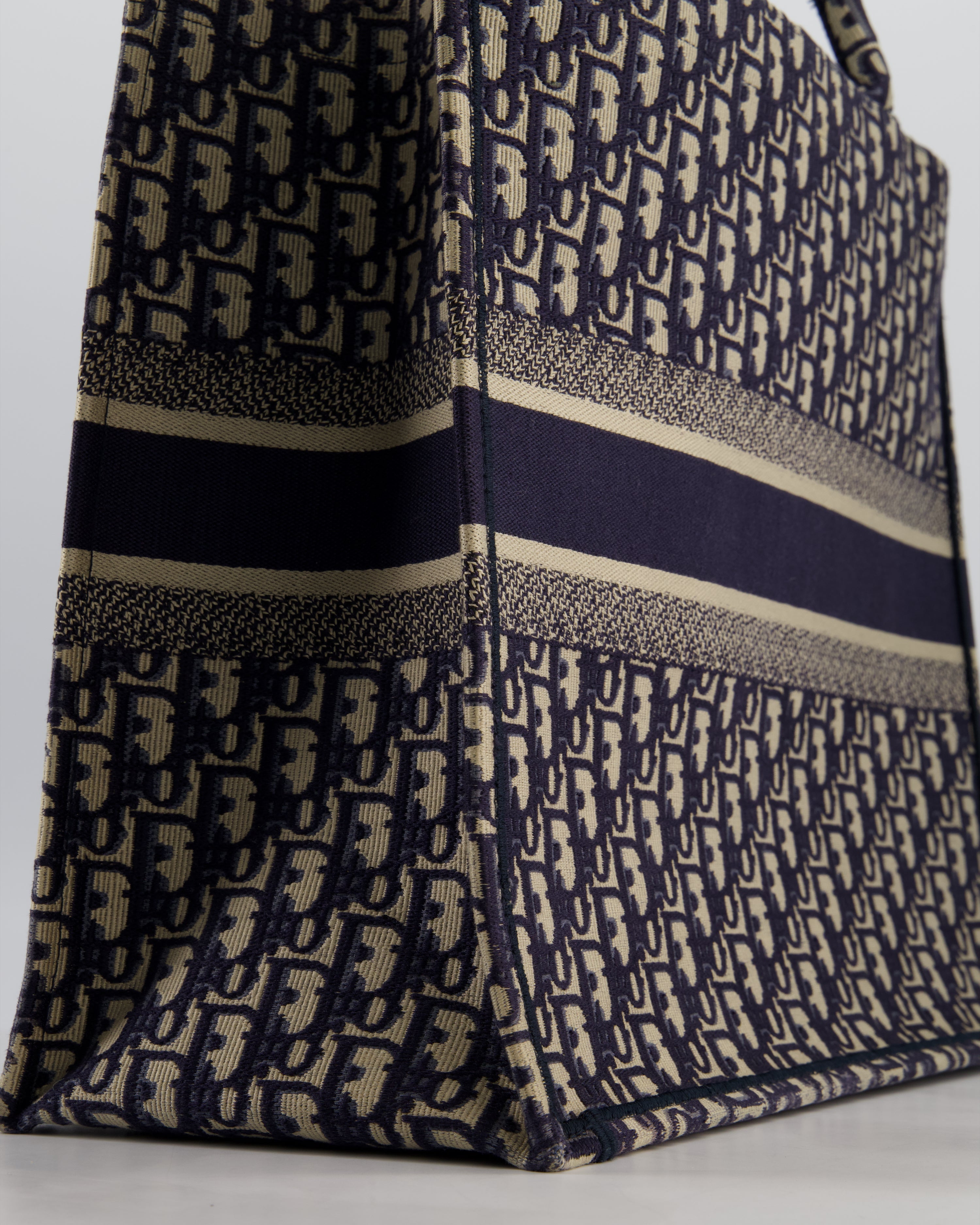 Christian Dior Blue and Ecru Oblique Large Dior Book Tote Bag RRP £2550