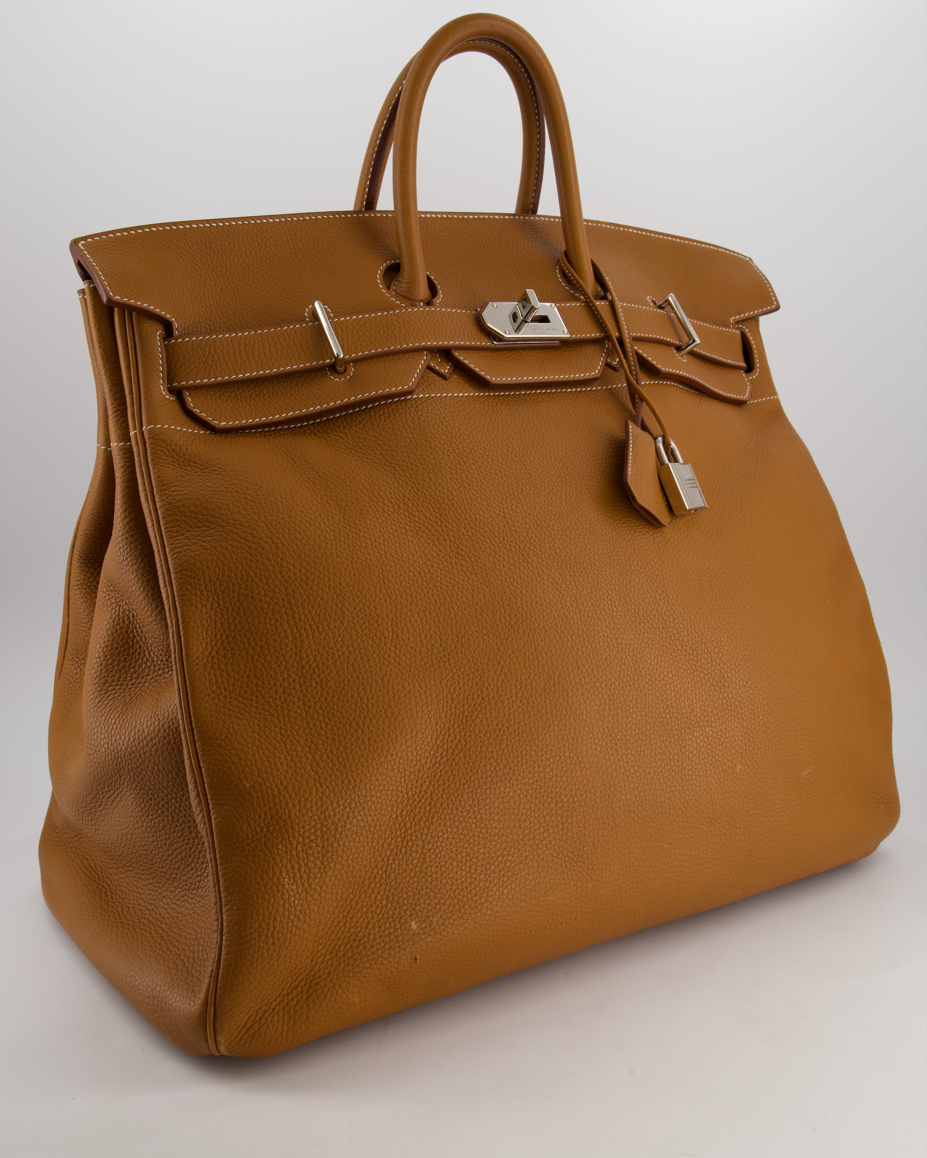 Hermès Haut à Courroies HAC 40 Bag in Gold Togo Leather with Palladium Hardware