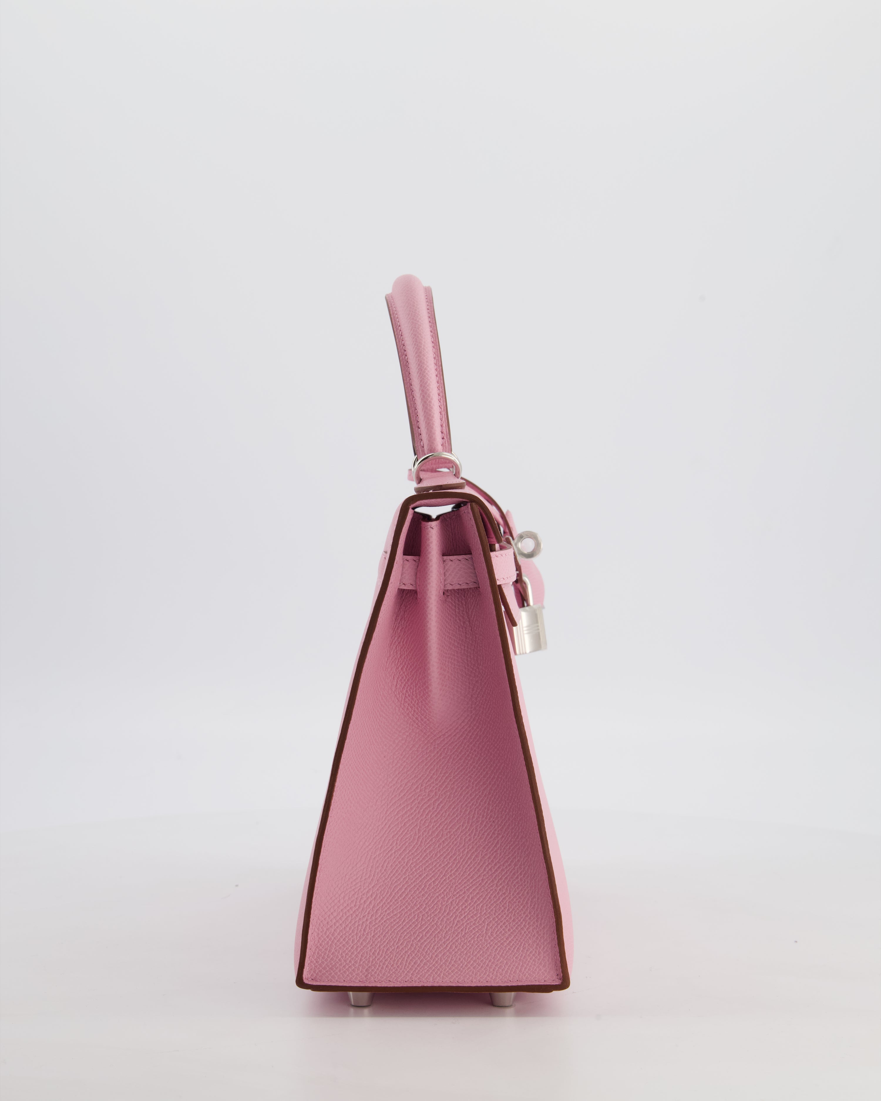 *SUPER HOT & RARE* Hermès Kelly 25 Sellier Bag in Mauve Sylvestre Epsom Leather with Palladium Hardware