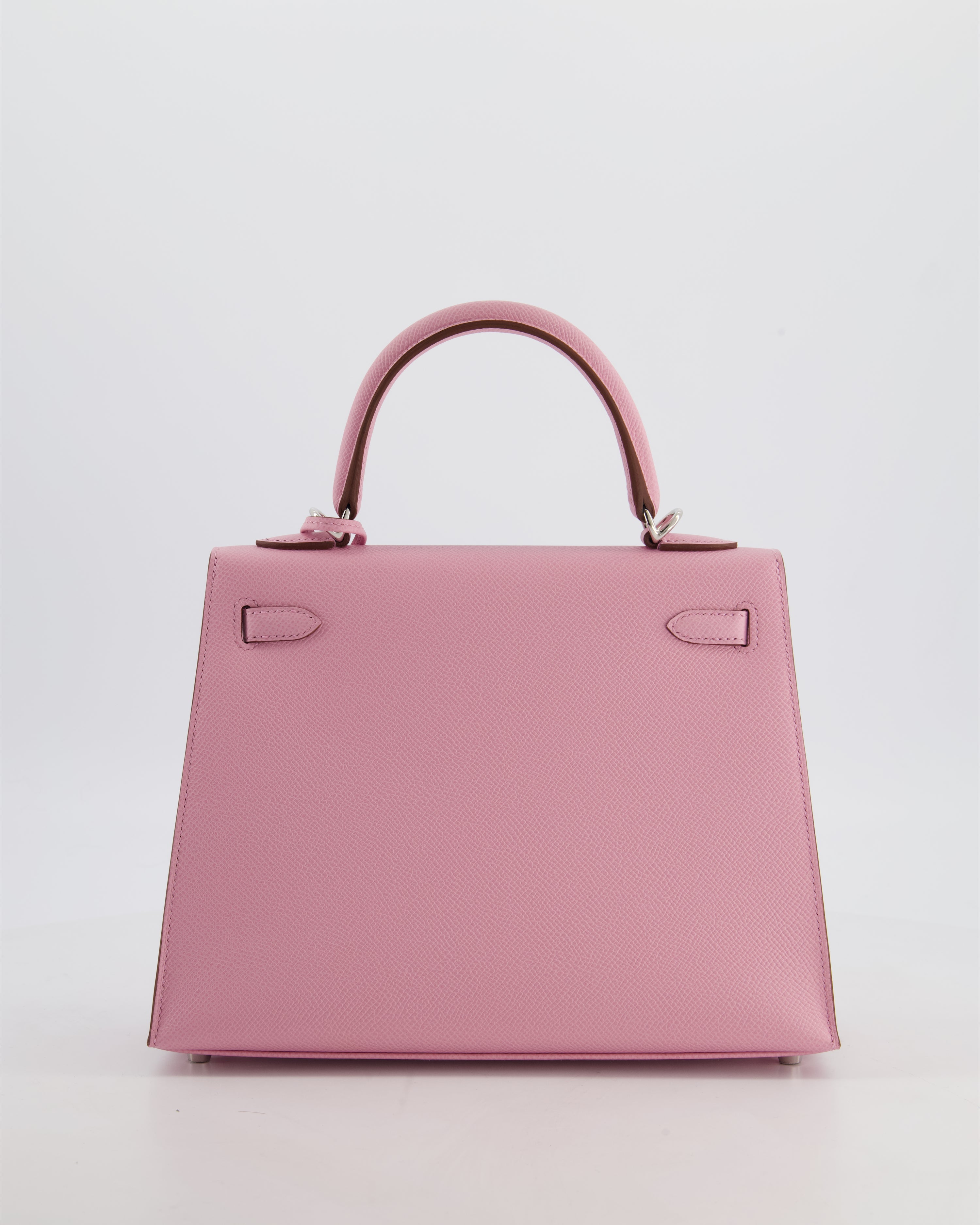 *SUPER HOT & RARE* Hermès Kelly 25 Sellier Bag in Mauve Sylvestre Epsom Leather with Palladium Hardware