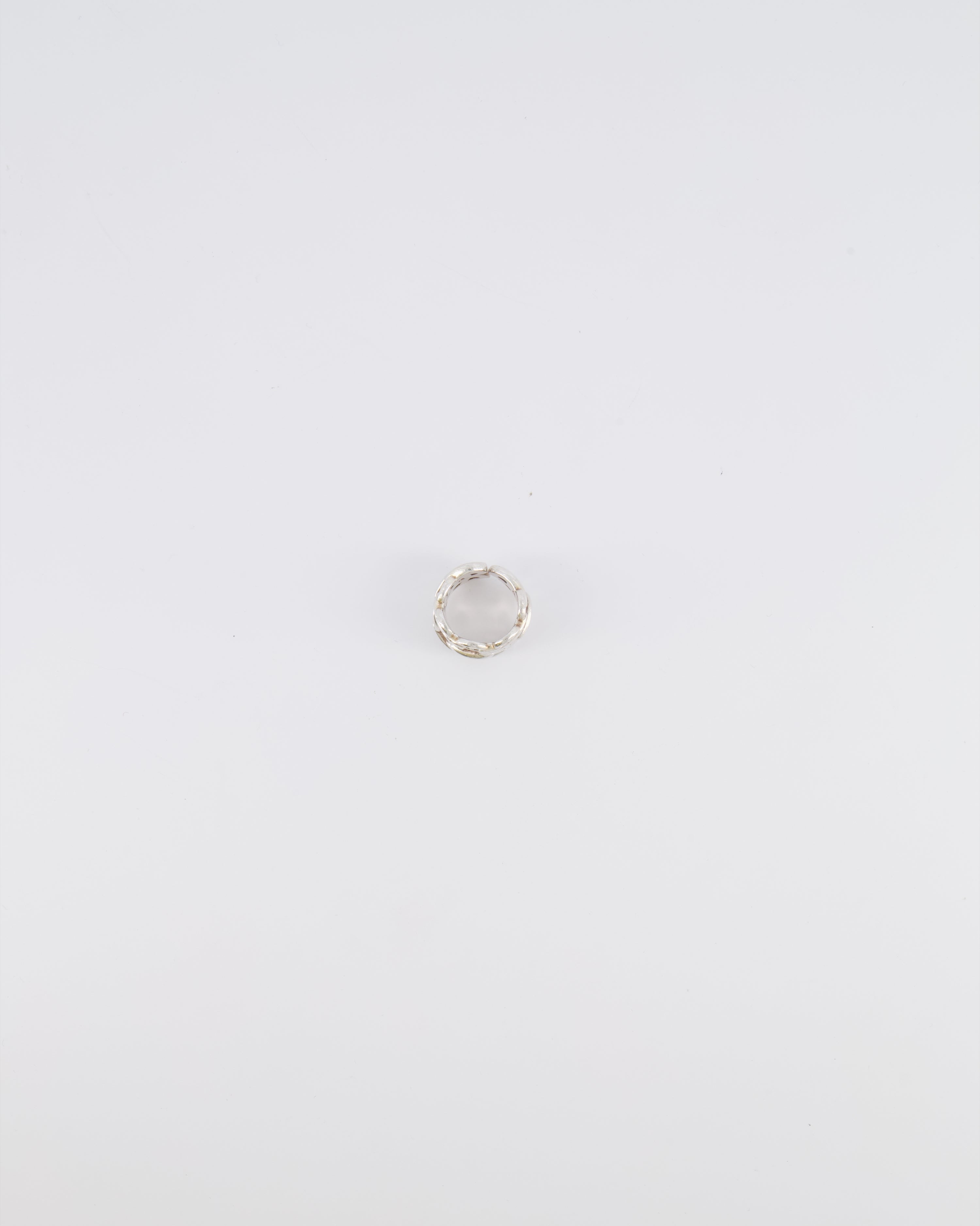 Hermès Large Chaine D'Ancre Enchainee Ring in Sterling Silver Size 50 RRP £890