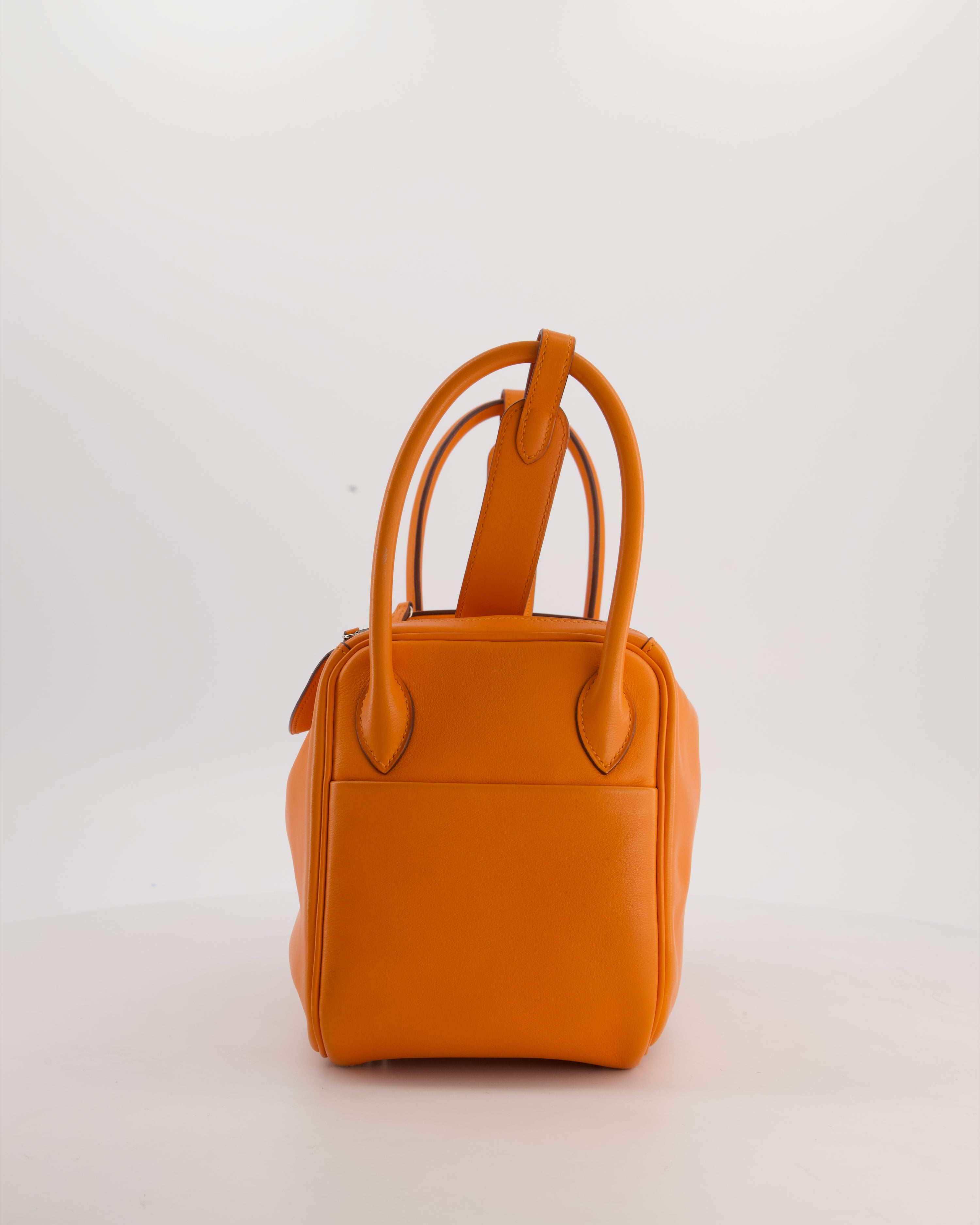 Hermès Lindy 26 Bag in Orange H Swift Leather with Palladium Hardware