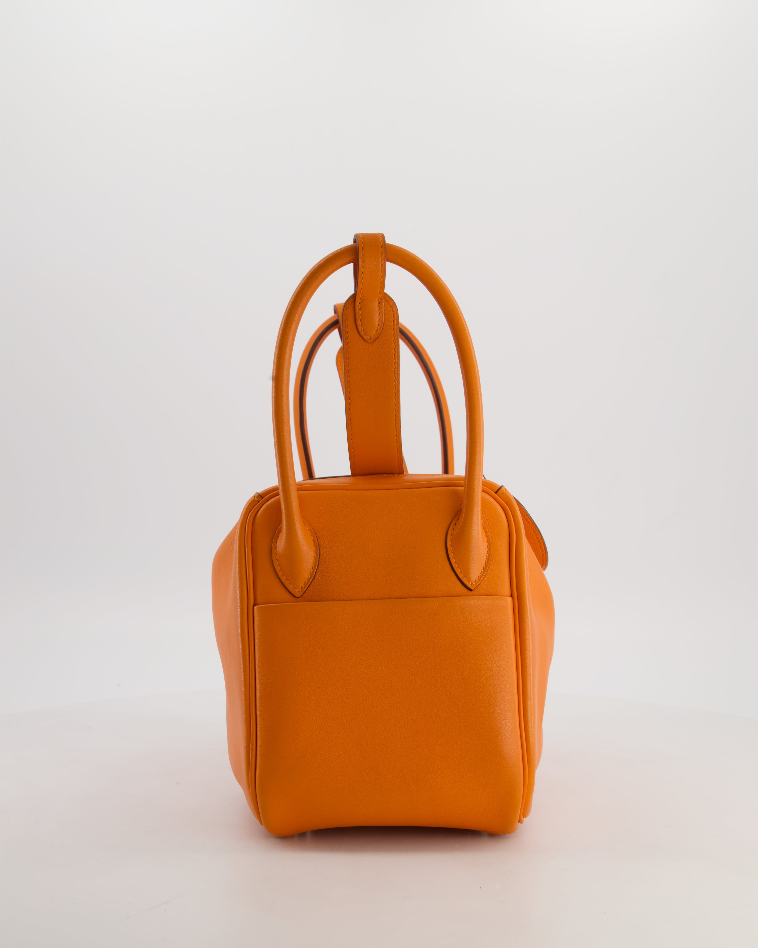 Hermès Lindy 26 Bag in Orange H Swift Leather with Palladium Hardware
