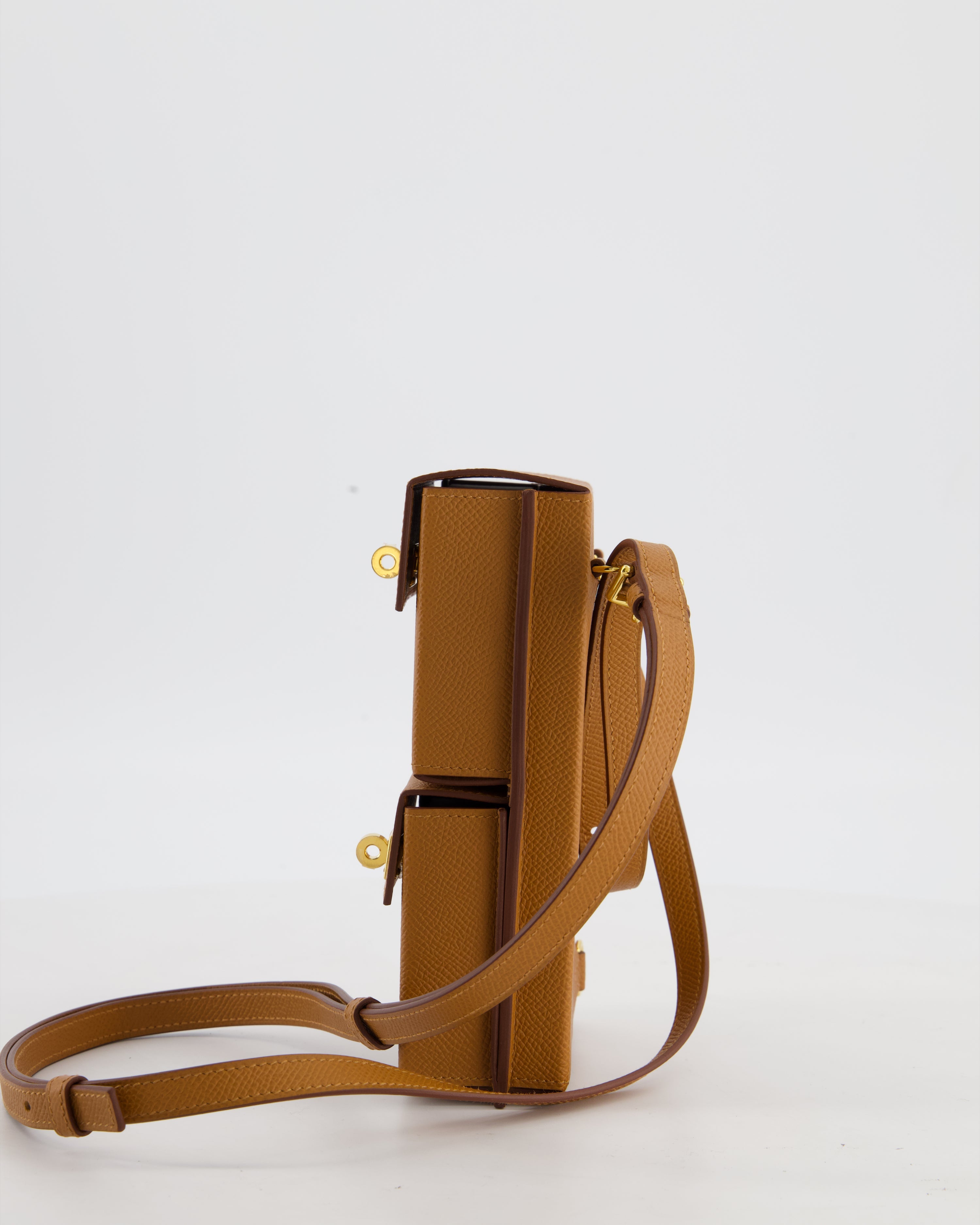 Hermès Kelly Multipocket To Go Pouch in Gold Epsom Leather with Gold Hardware