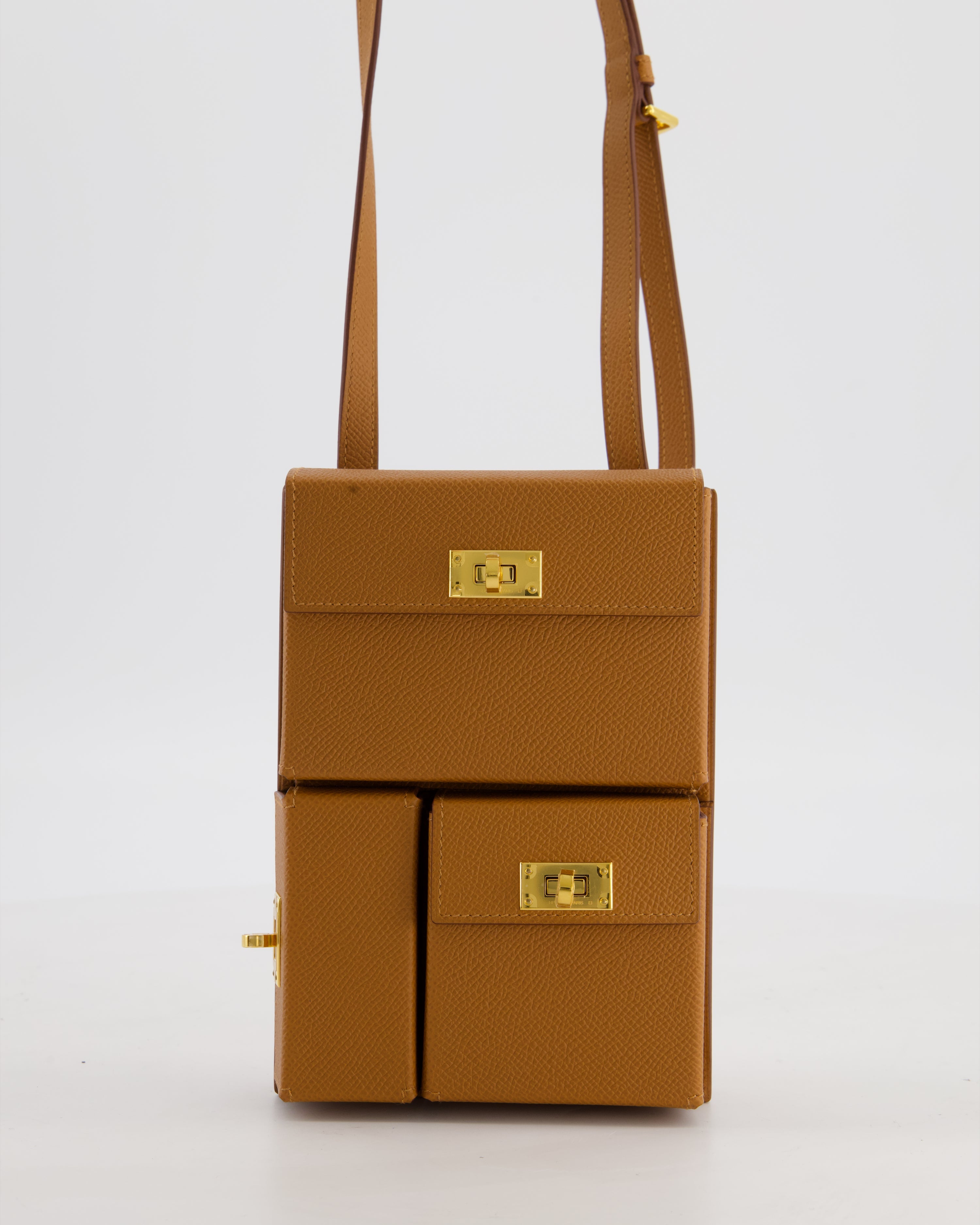 Hermès Kelly Multipocket To Go Pouch in Gold Epsom Leather with Gold Hardware
