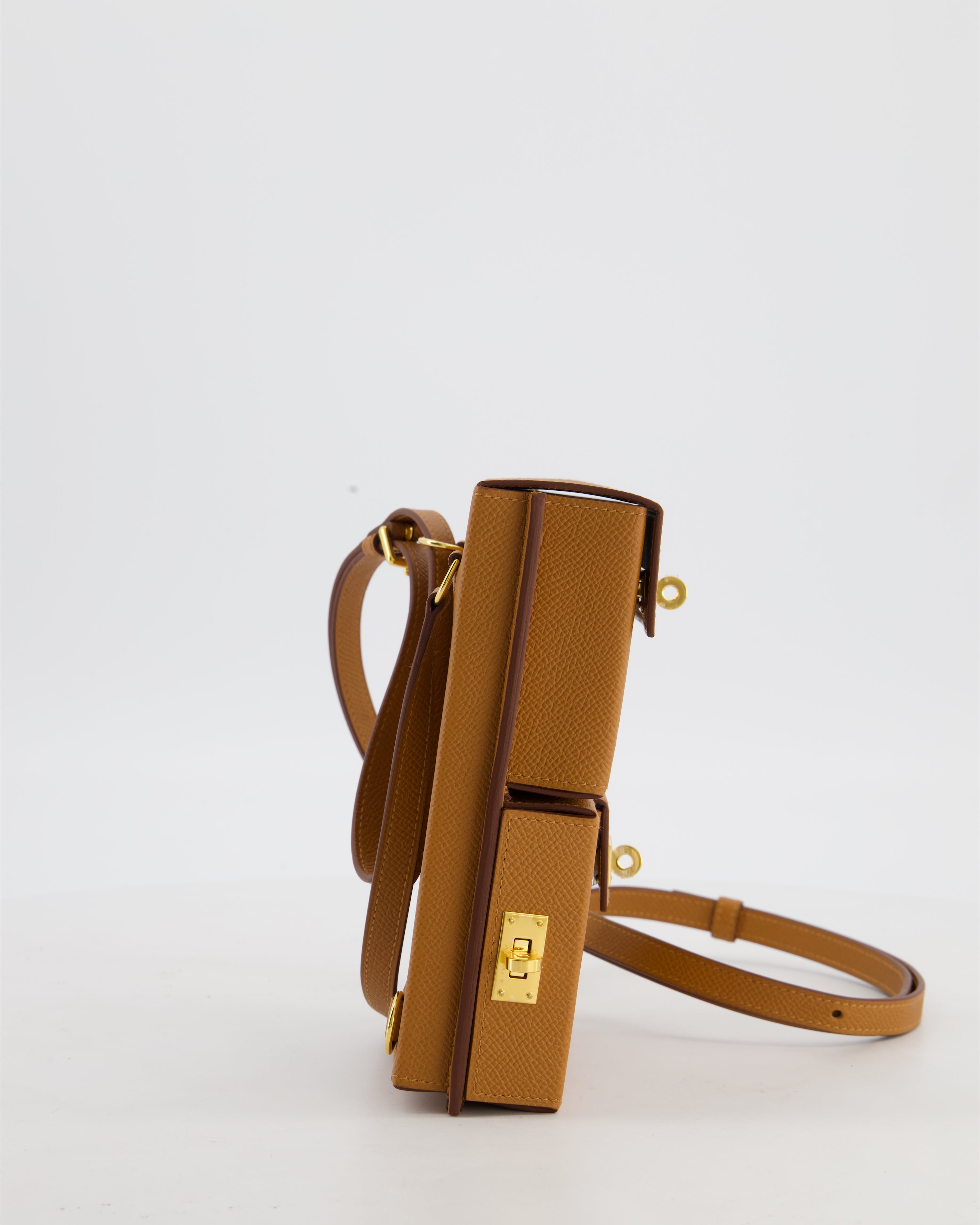 Hermès Kelly Multipocket To Go Pouch in Gold Epsom Leather with Gold Hardware