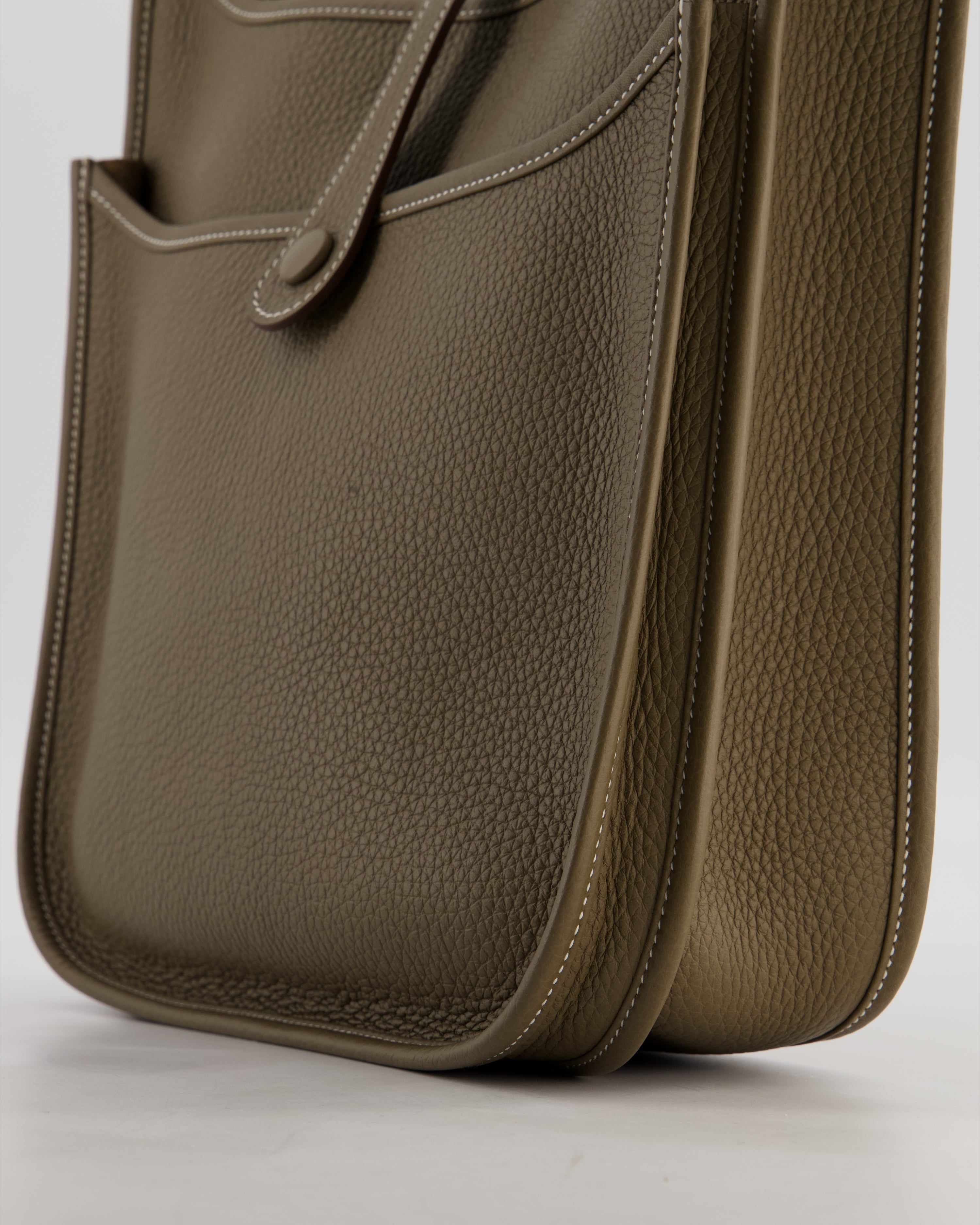 Hermès Evelyne III 29 Bag in Etoupe Taurillon Clemence Leather with Gold Hardware