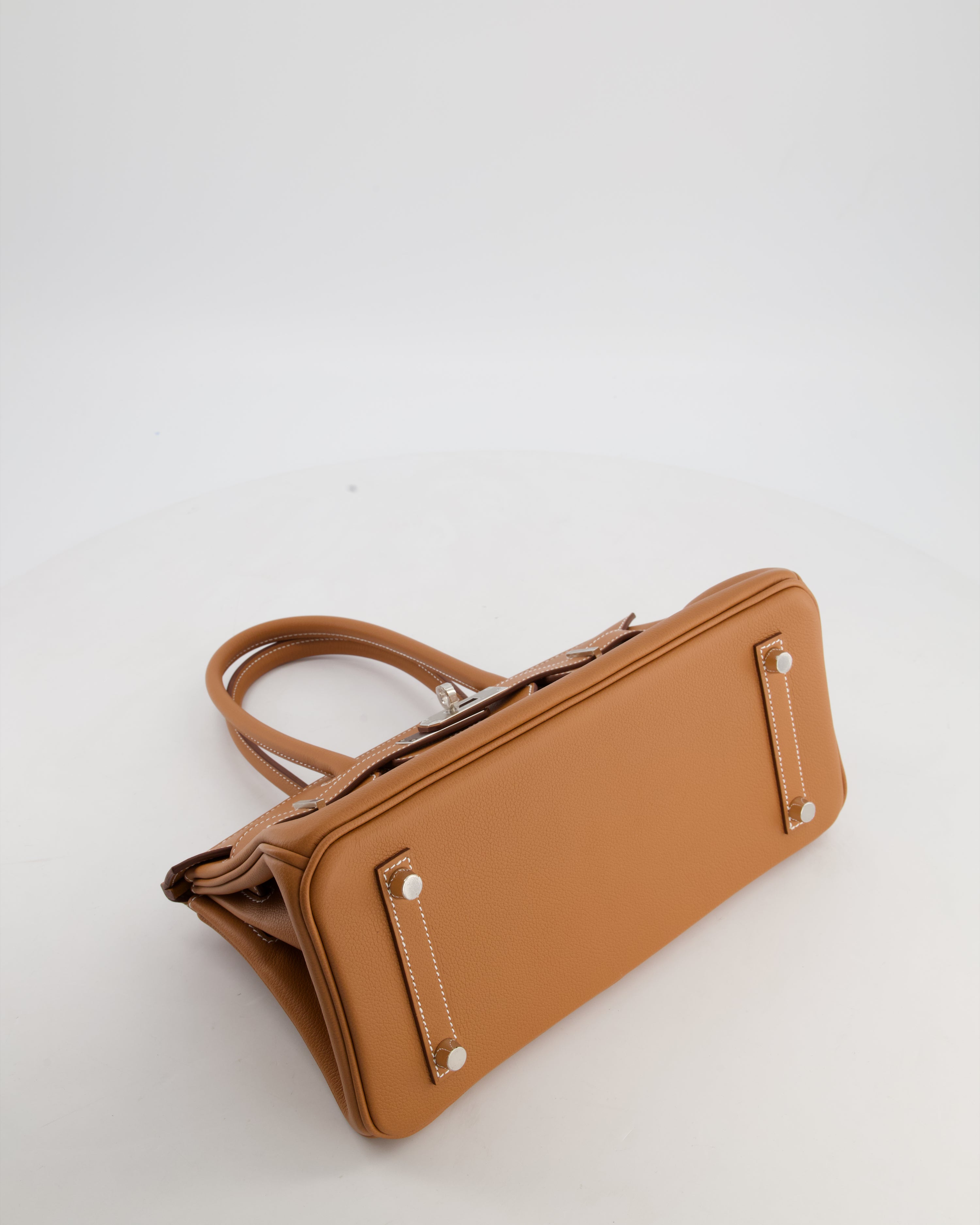 *RARE* Hermès Shoulder Birkin Light 29 Bag in Gold Evercolour Leather with Palladium Hardware