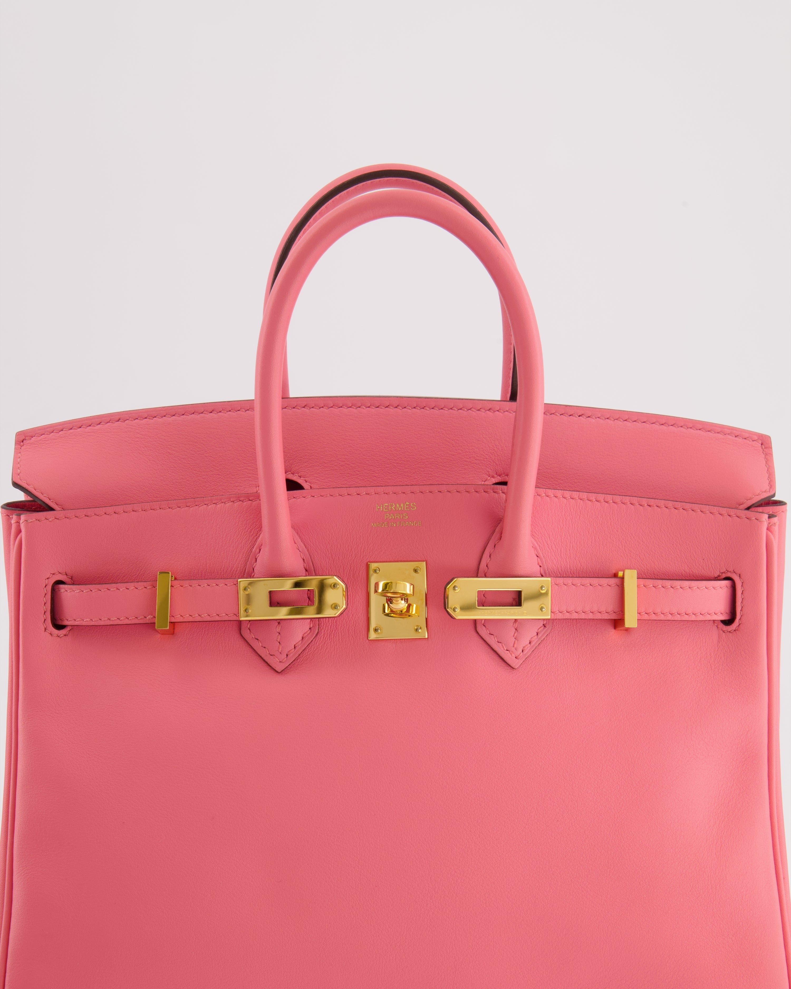 Hermès Birkin 25 Retourne Bag in Rose D'Été Swift Leather with Gold Hardware