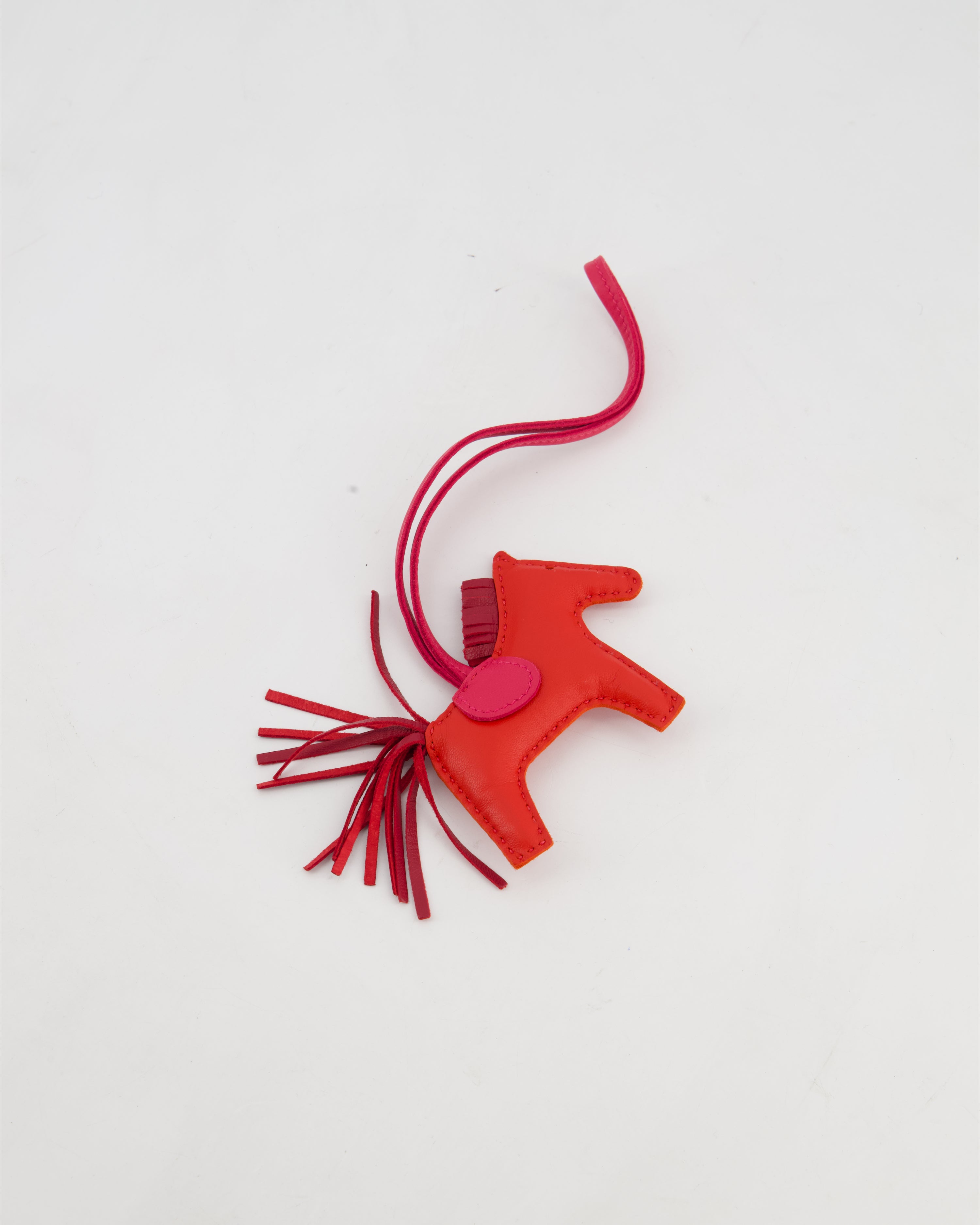 Hermes Rose Jaipur Rodeo in Leather PM Rodeo Bag Charm