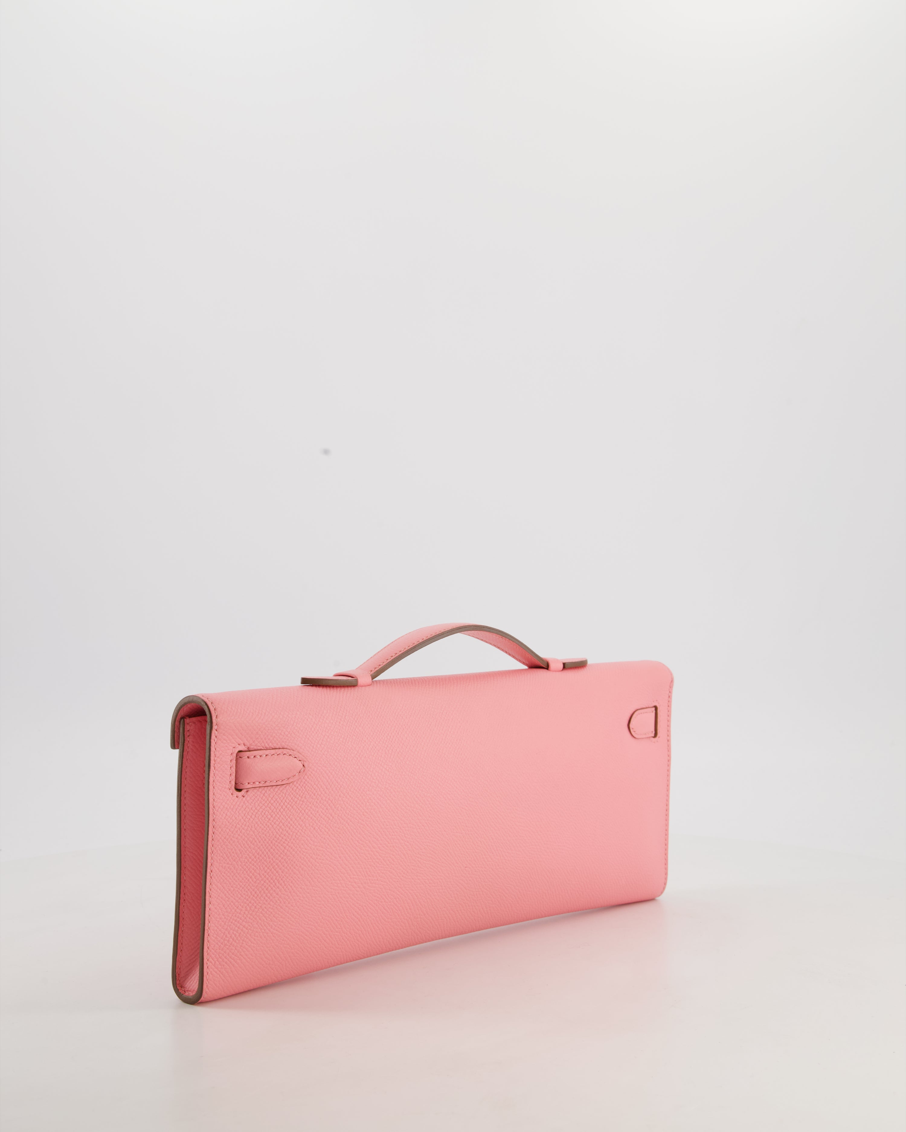 *RARE* Hermès Kelly Cut Bag in Rose Confetti Epsom Leather with Palladium Hardware