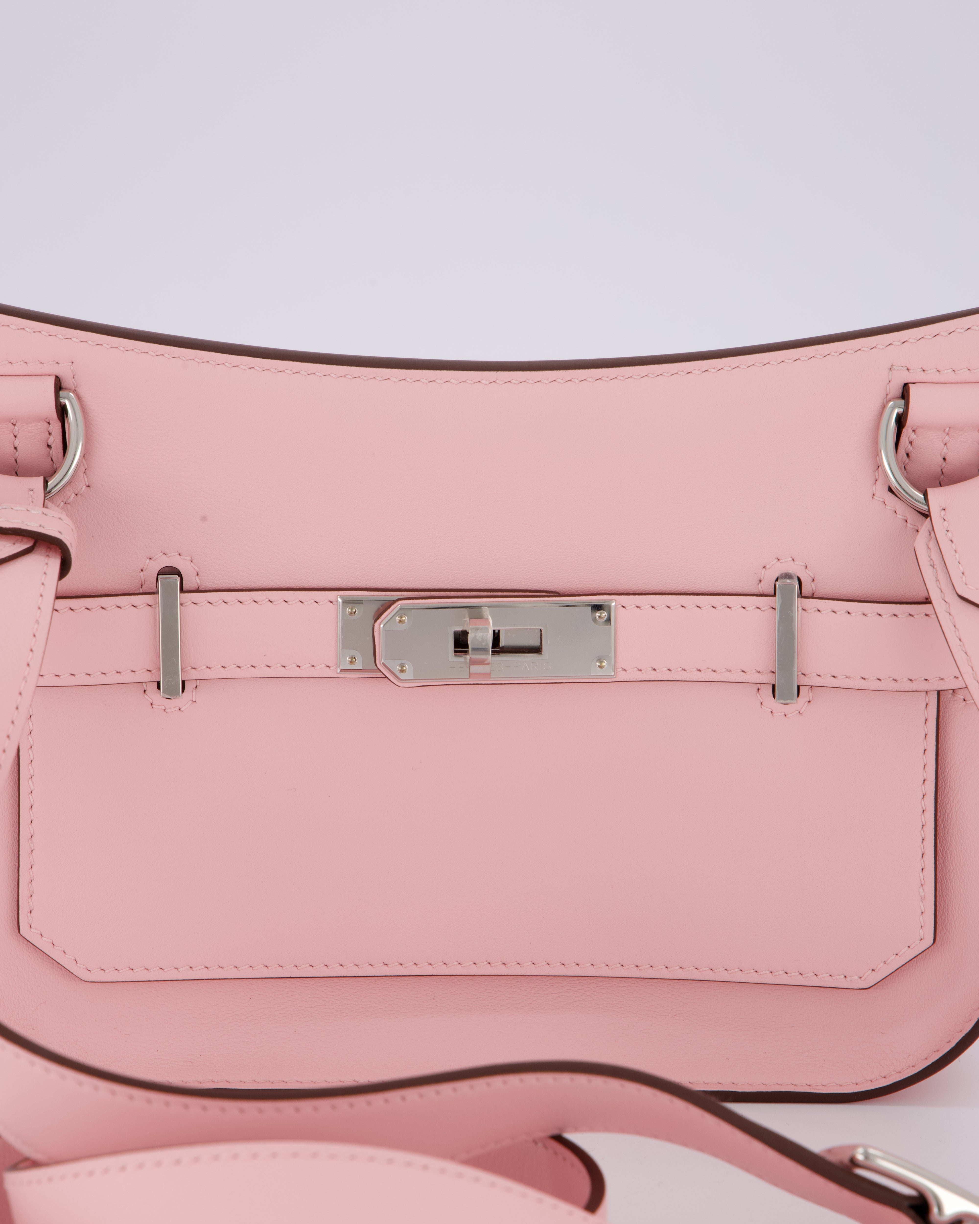 *RARE & HOT* Hermès Mini Jypsiere Bag in Rose Sakura Swift Leather with Palladium Hardware