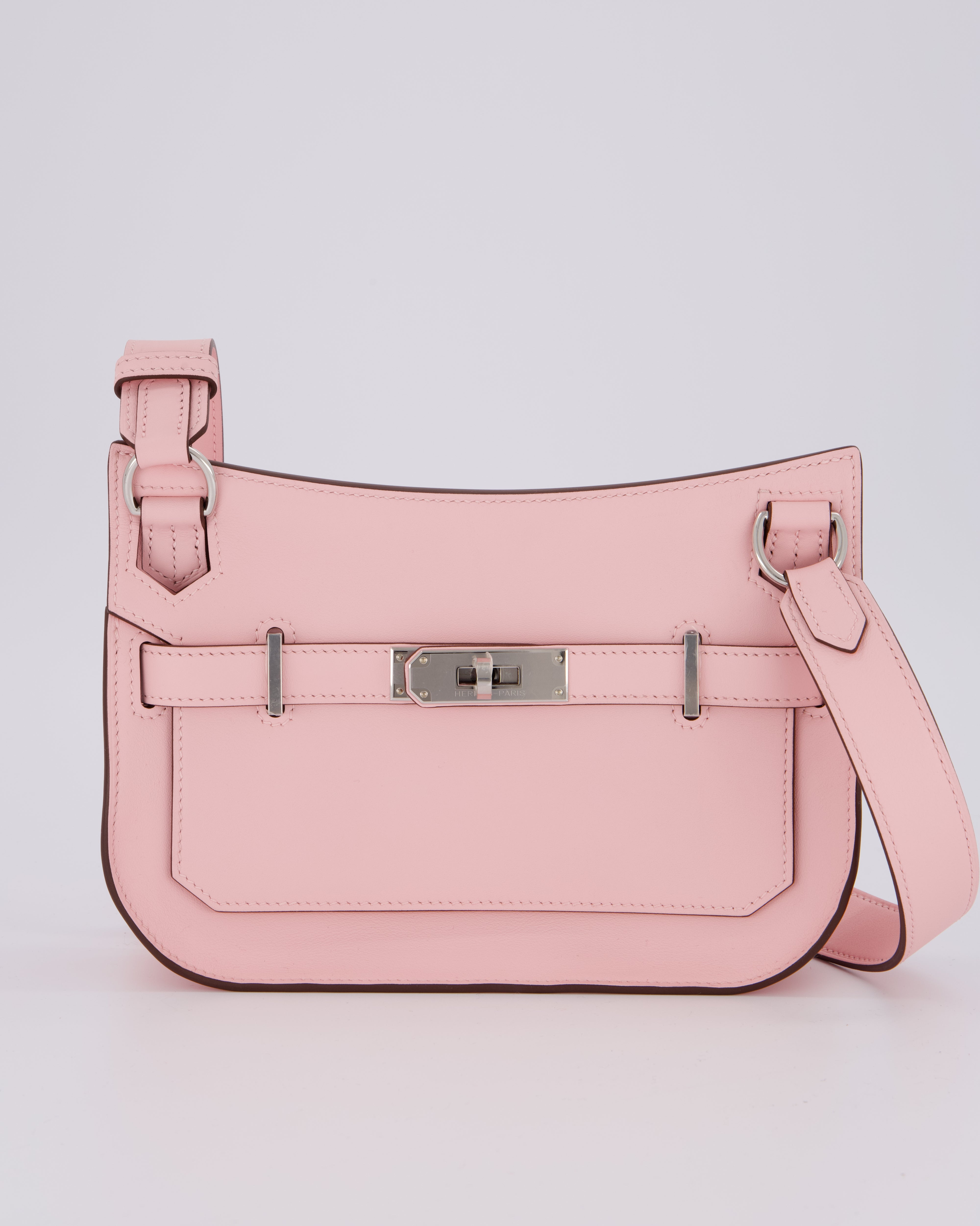 *RARE & HOT* Hermès Mini Jypsiere Bag in Rose Sakura Swift Leather with Palladium Hardware