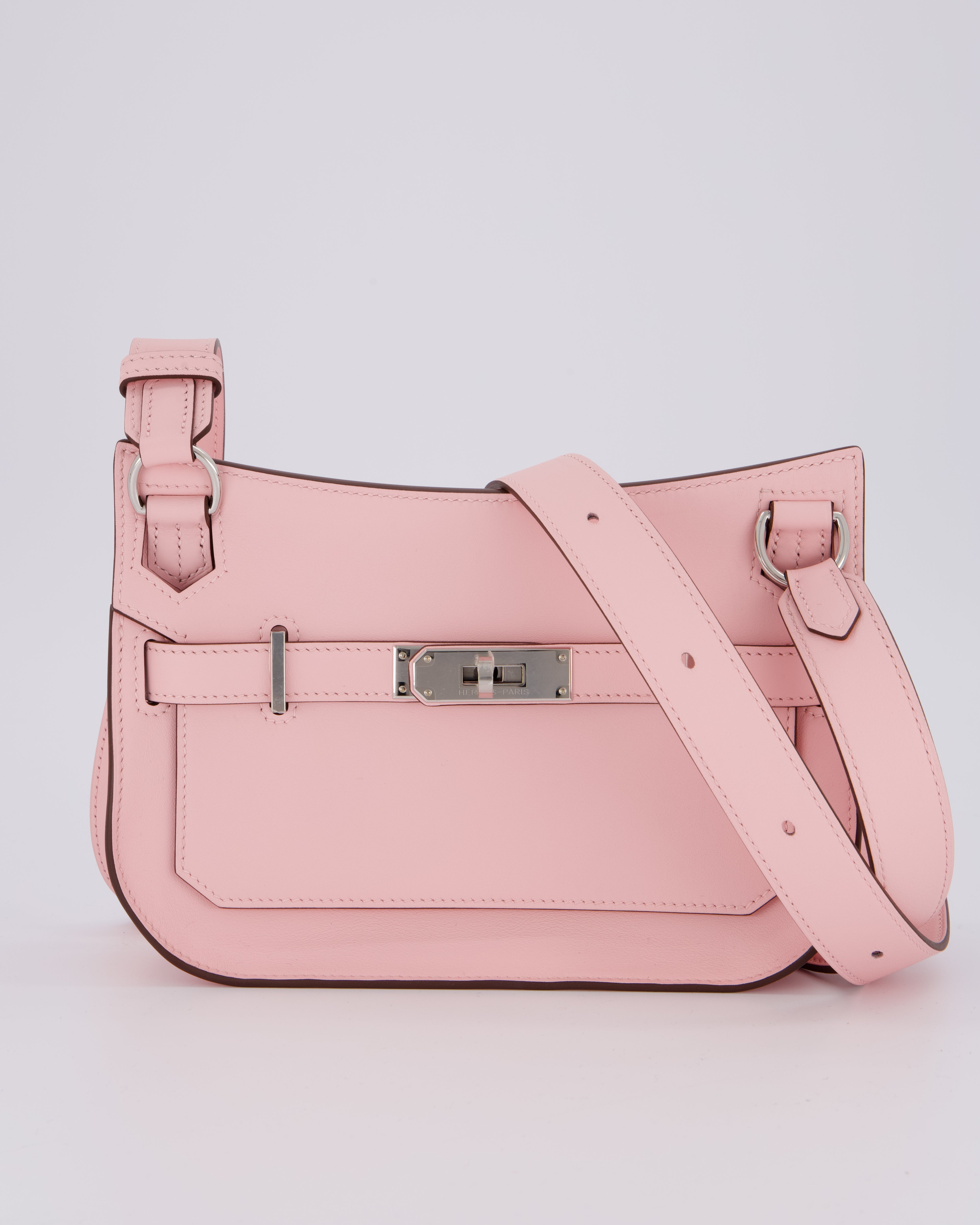 *RARE & HOT* Hermès Mini Jypsiere Bag in Rose Sakura Swift Leather with Palladium Hardware