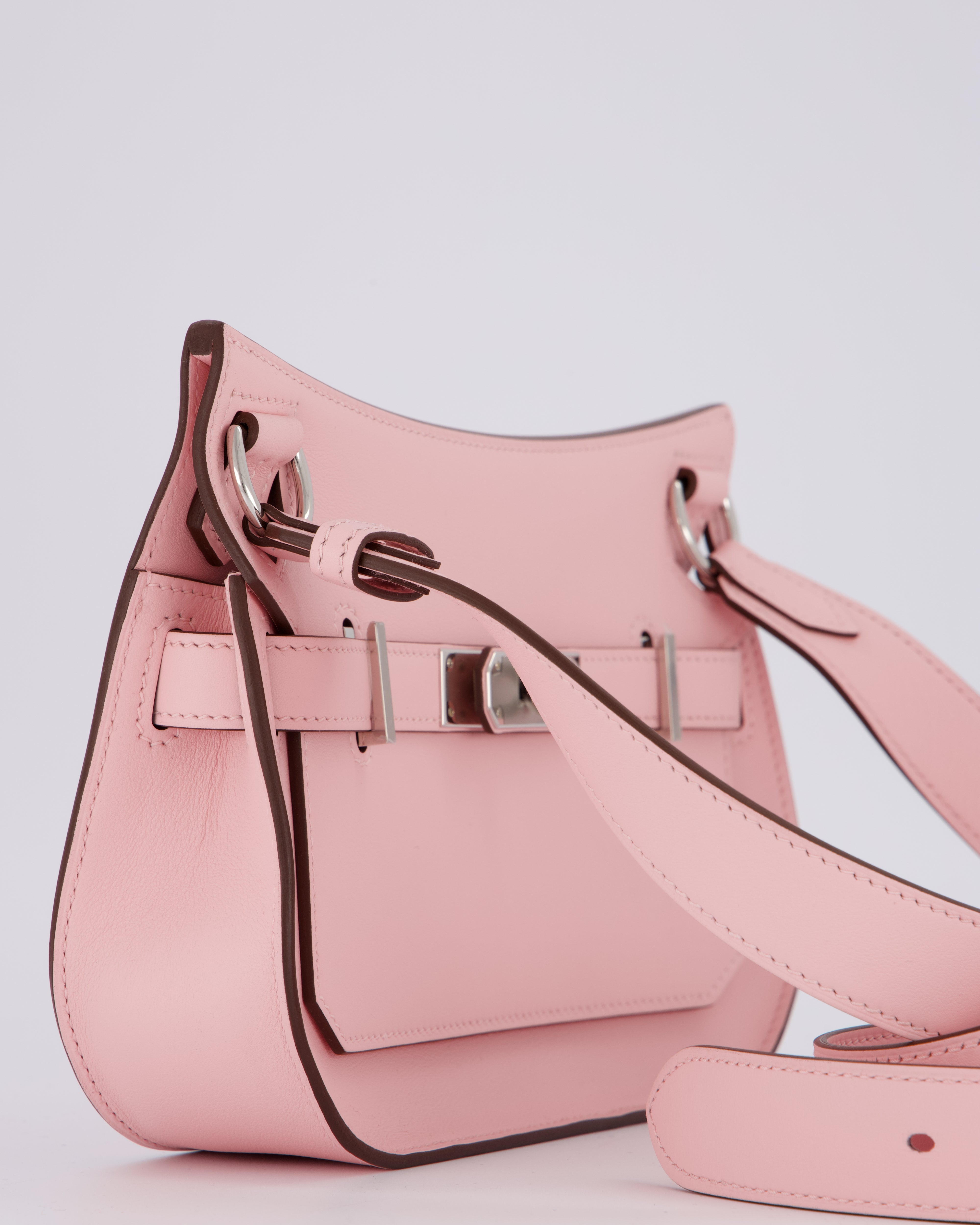 *RARE & HOT* Hermès Mini Jypsiere Bag in Rose Sakura Swift Leather with Palladium Hardware