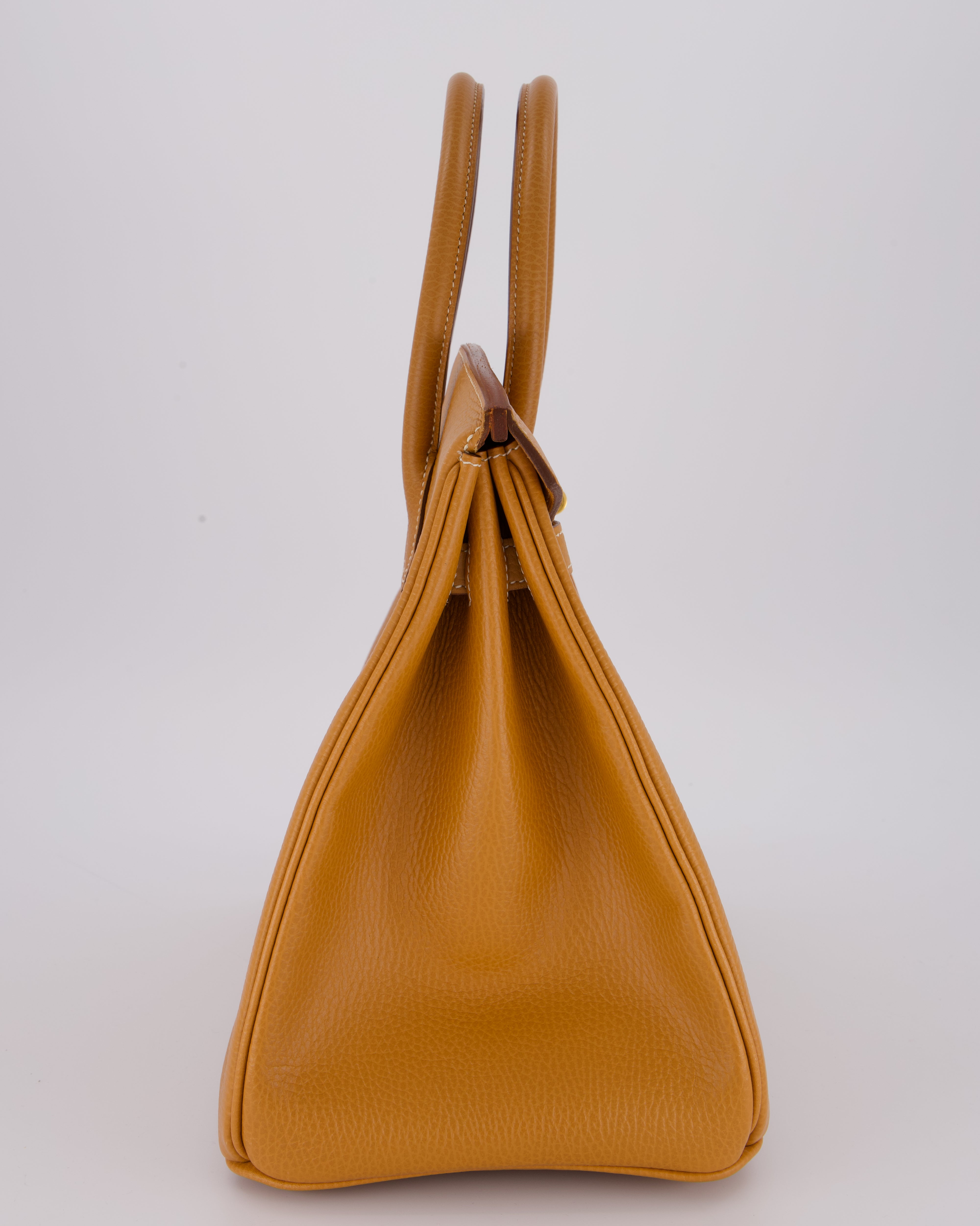 *VERY RARE* Hermès Vintage Birkin 35 Retourne Bag in Naturel Ardennes Leather With Gold Hardware