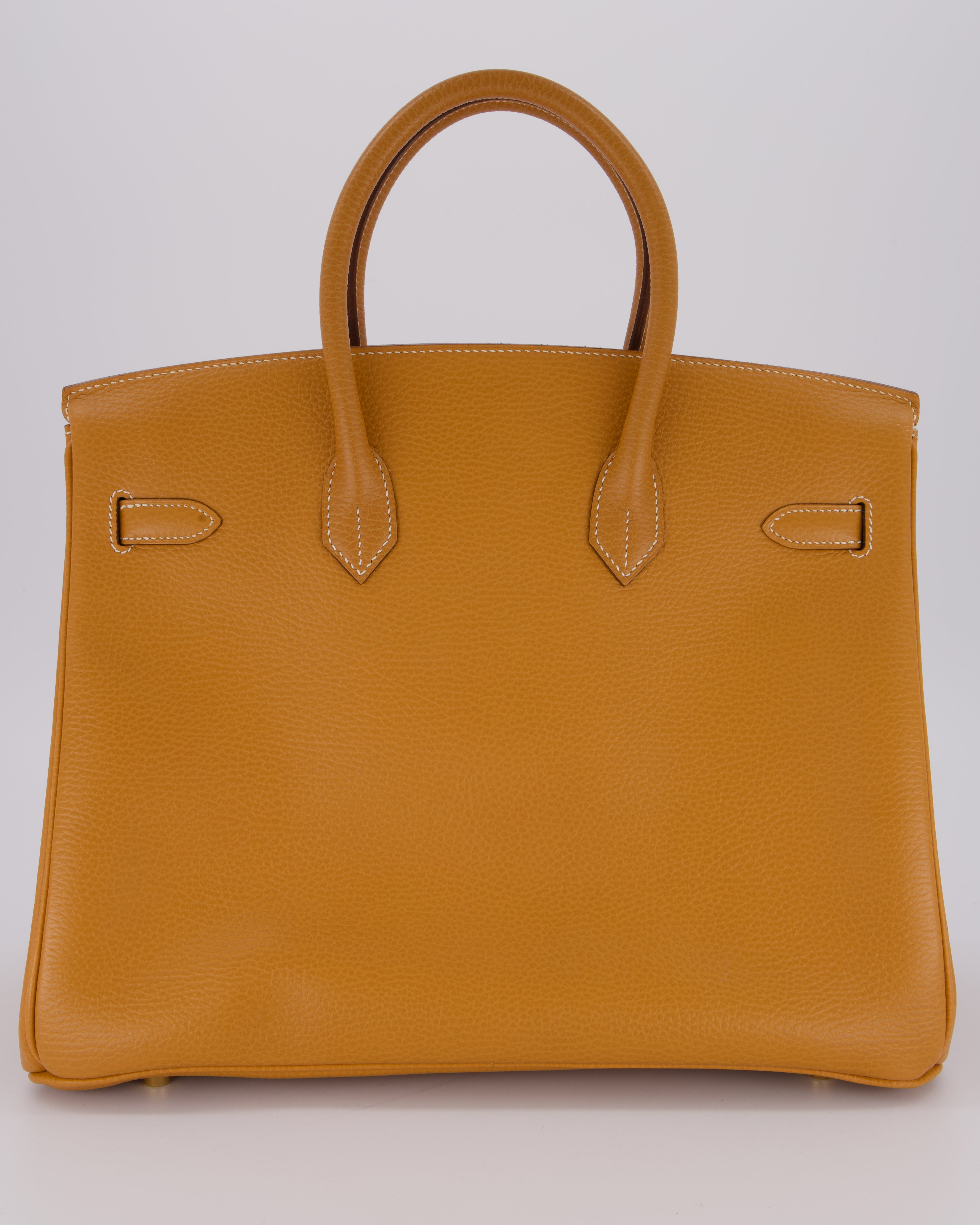 *VERY RARE* Hermès Vintage Birkin 35 Retourne Bag in Naturel Ardennes Leather With Gold Hardware
