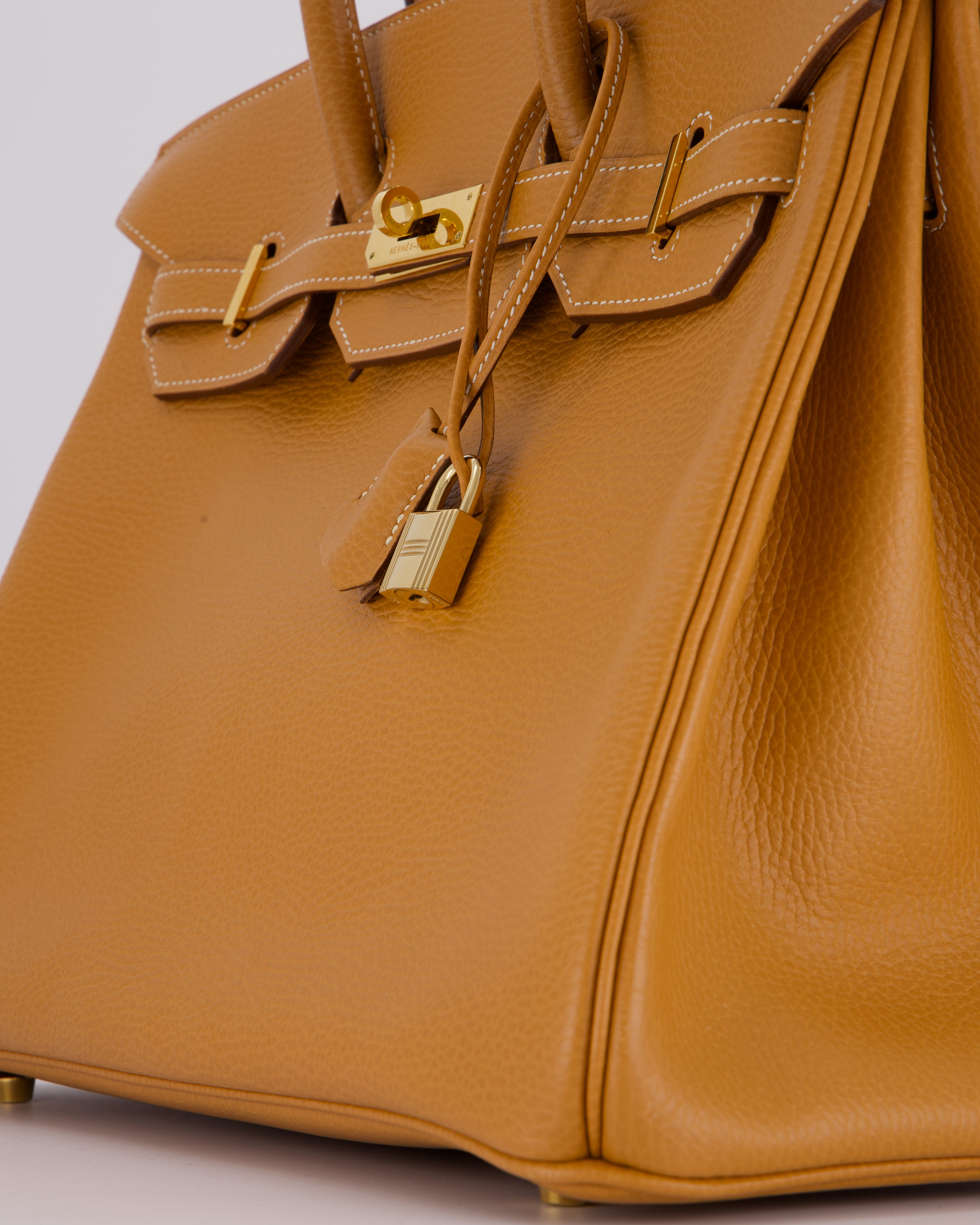 *VERY RARE* Hermès Vintage Birkin 35 Retourne Bag in Naturel Ardennes Leather With Gold Hardware
