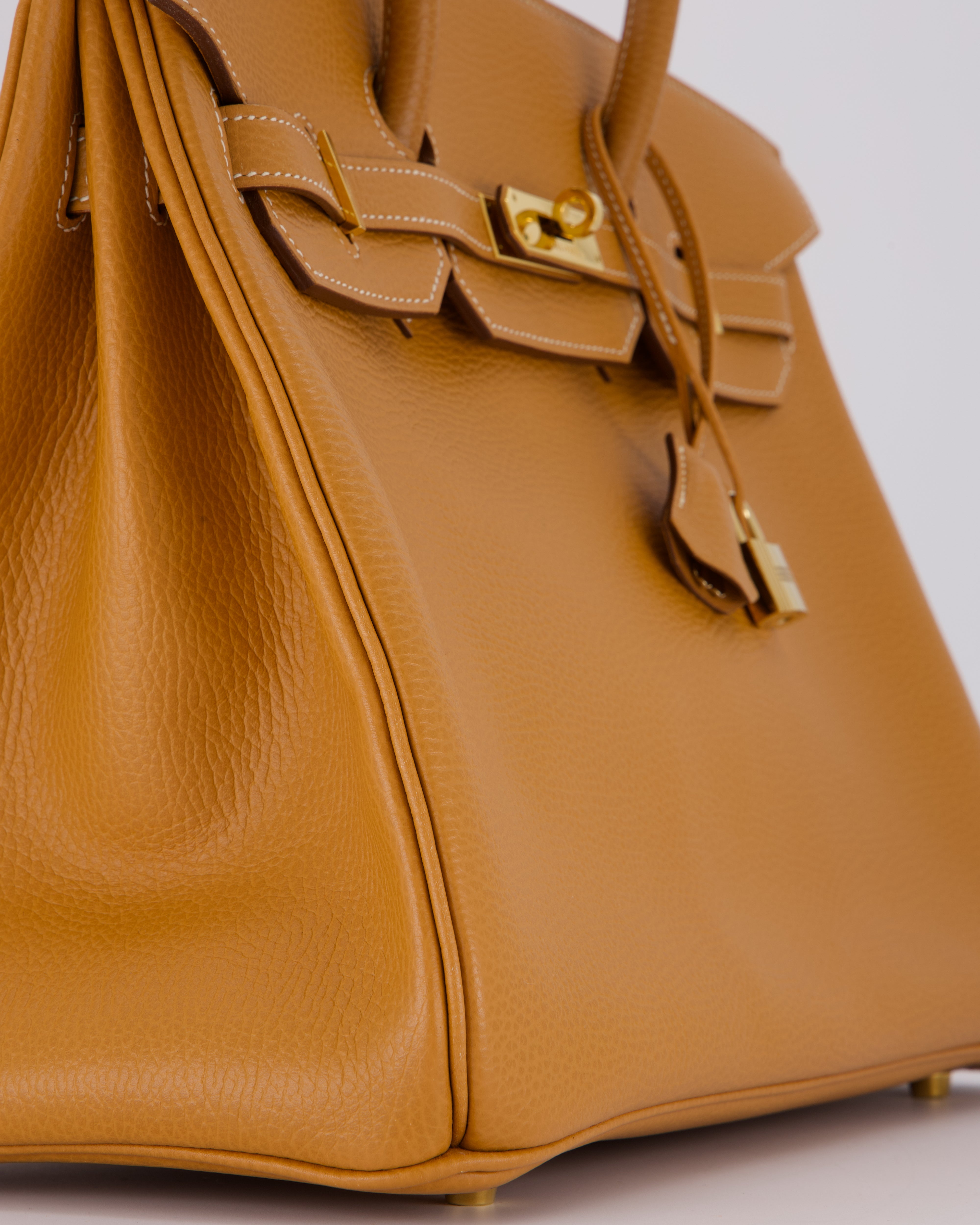 *VERY RARE* Hermès Vintage Birkin 35 Retourne Bag in Naturel Ardennes Leather With Gold Hardware