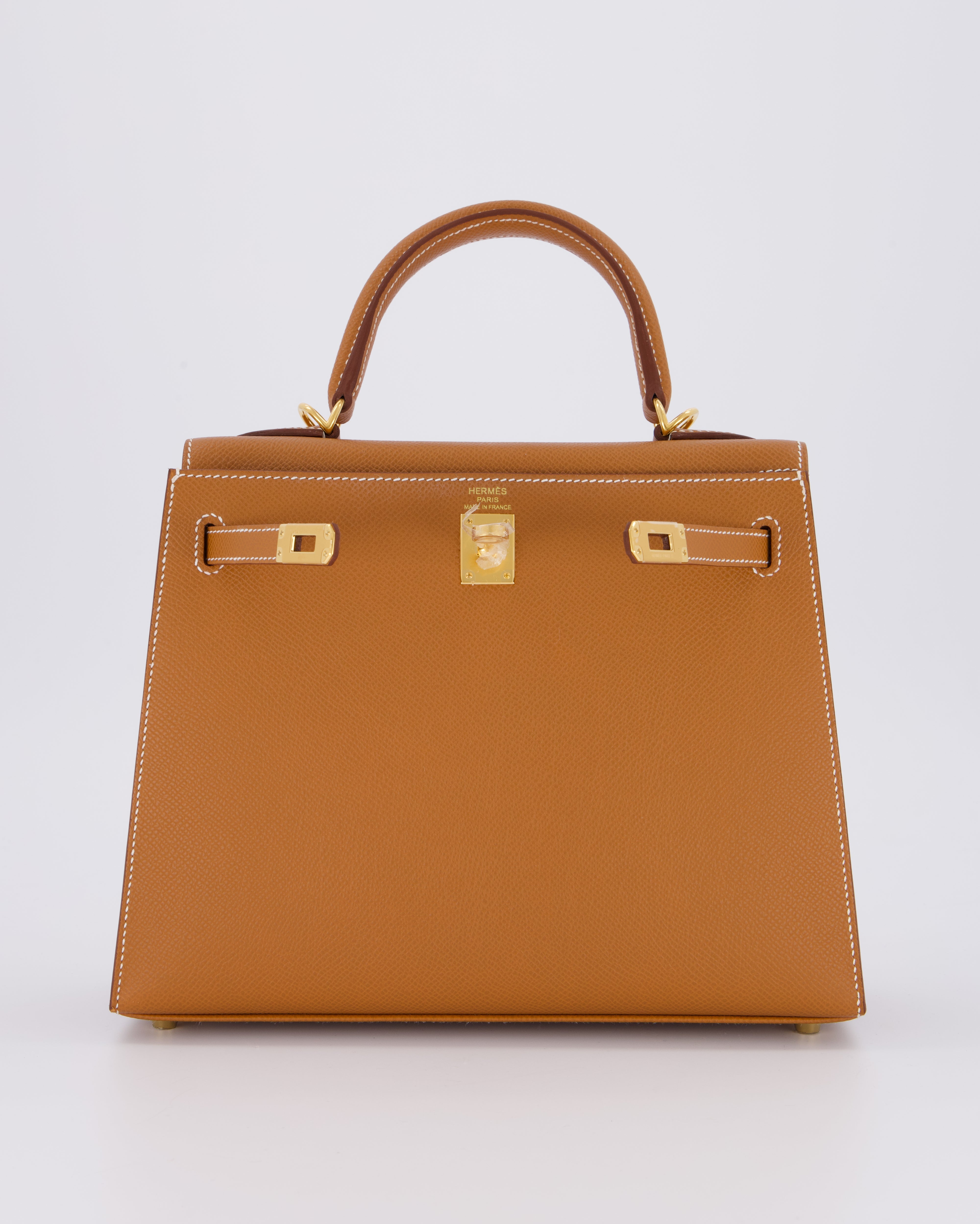 *HOLY GRAIL* Hermès Kelly 25 Sellier Bag in Gold Epsom Leather with Gold Hardware