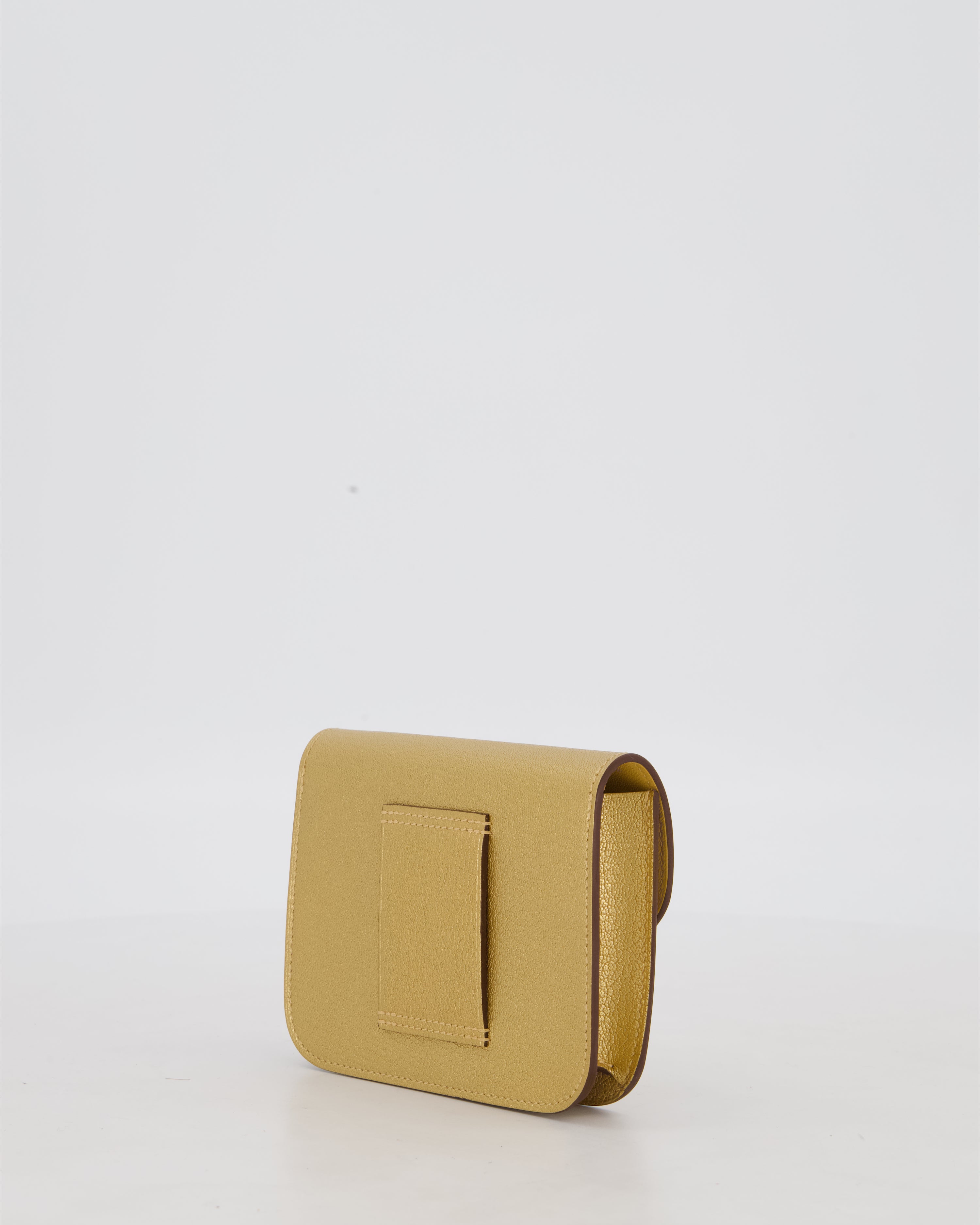 Hermès Constance Slim Belt Wallet Bag in Dore Chamkilight Chevre Leather with Permabrass Hardware