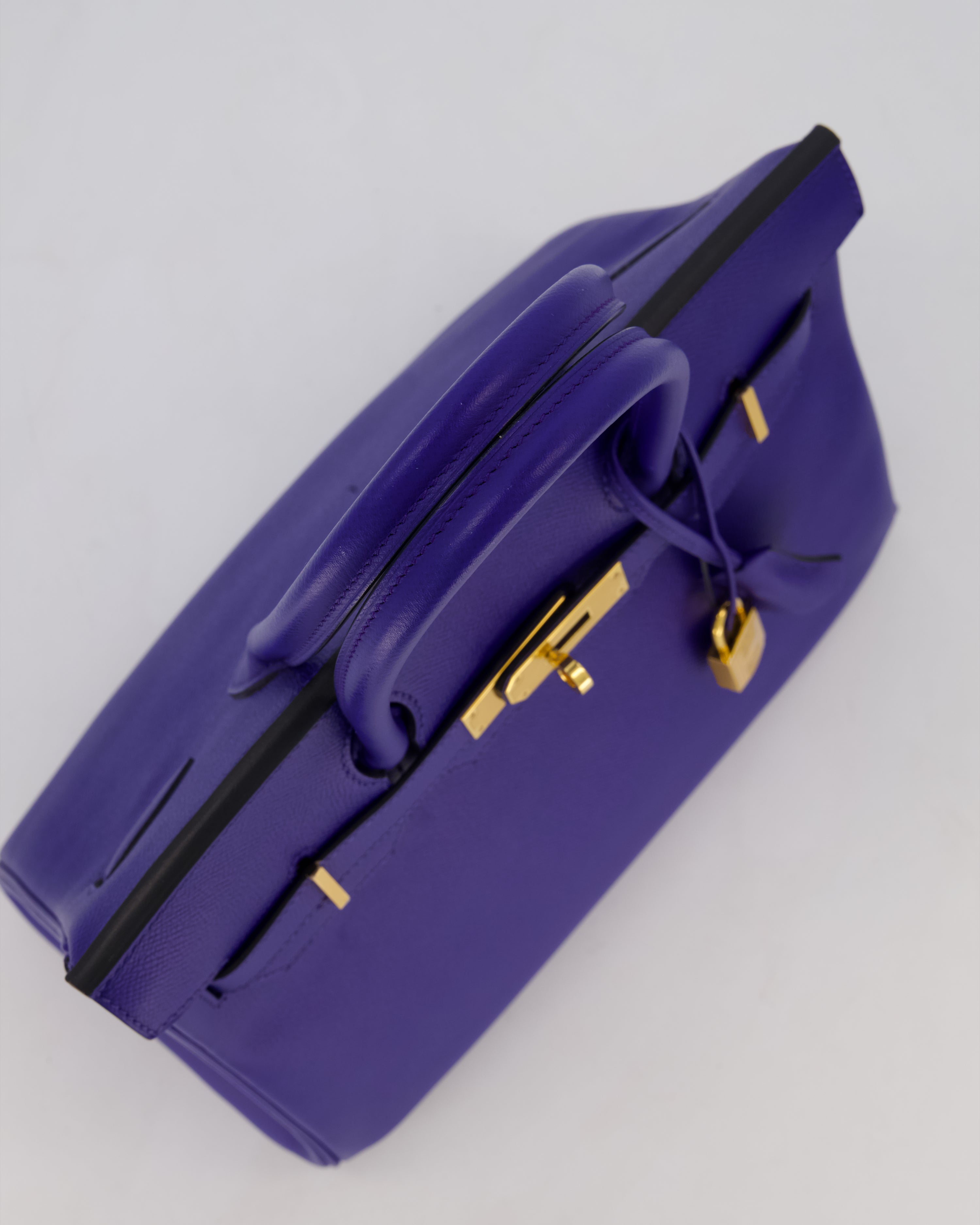 Hermès Birkin 30 Retourne Bag in Bleu Electrique Epsom Leather with Gold Hardware