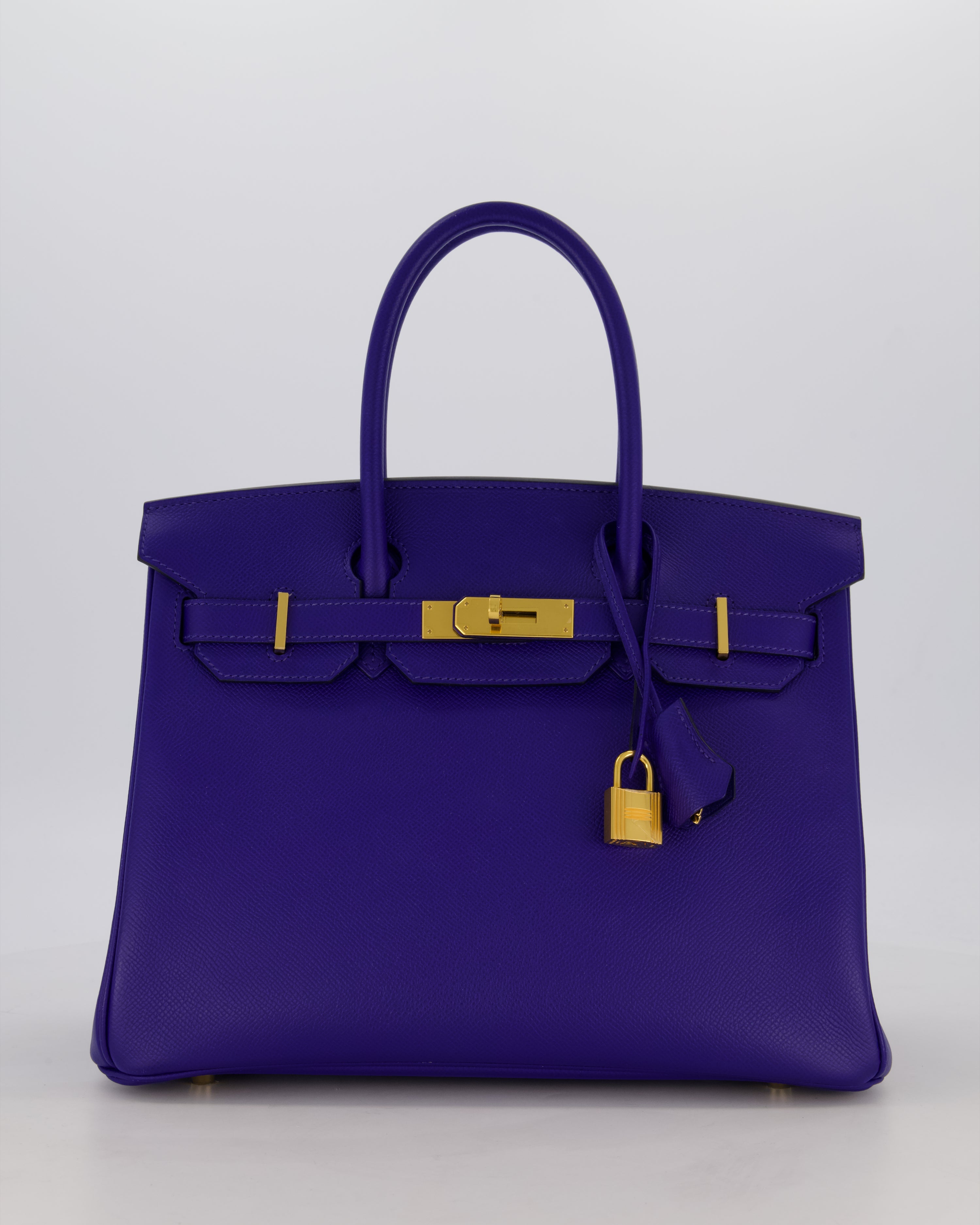 Hermès Birkin 30 Retourne Bag in Bleu Electrique Epsom Leather with Gold Hardware
