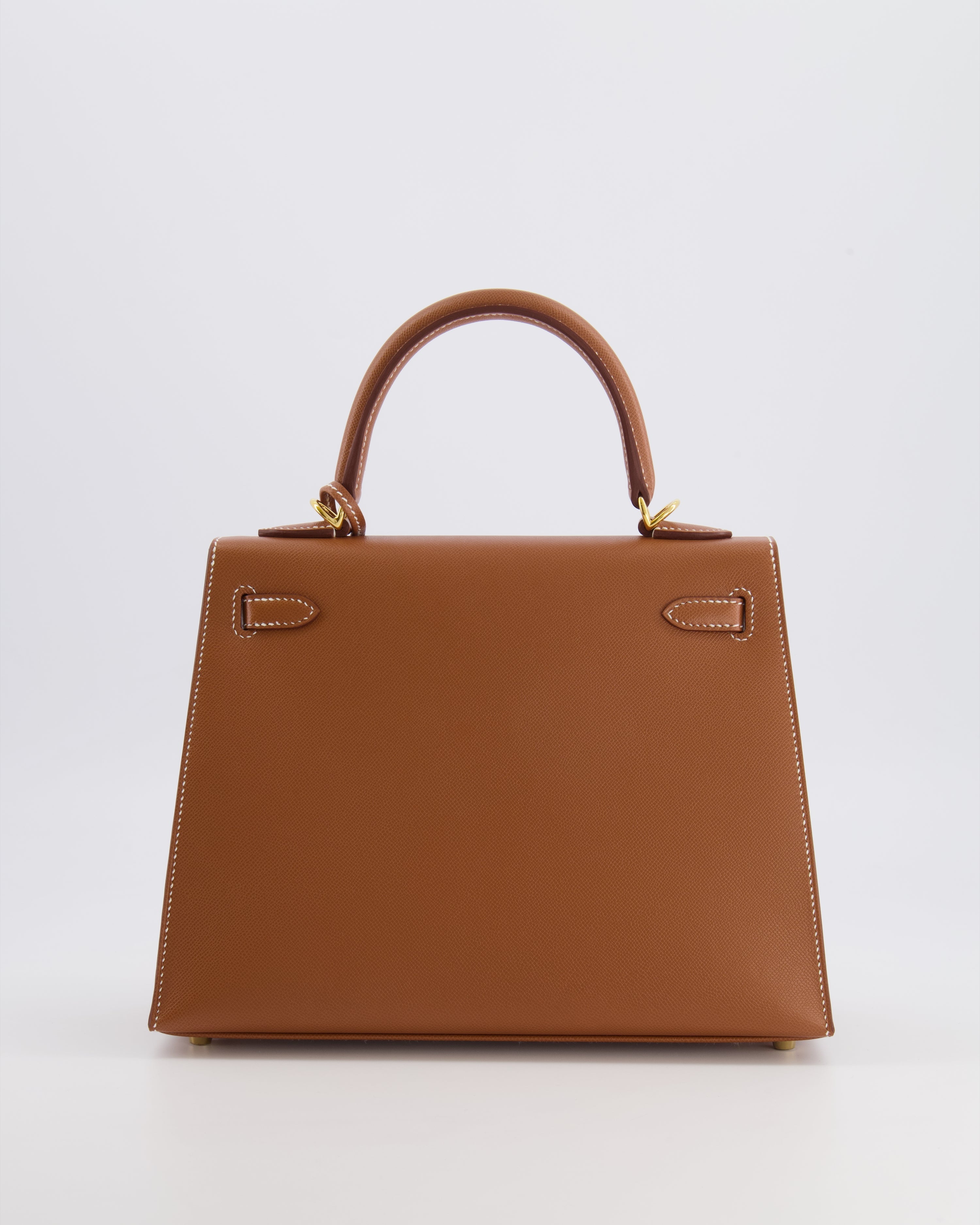 Hermès Kelly 25 II Sellier Bag in Gold Madame Leather with Gold Hardware
