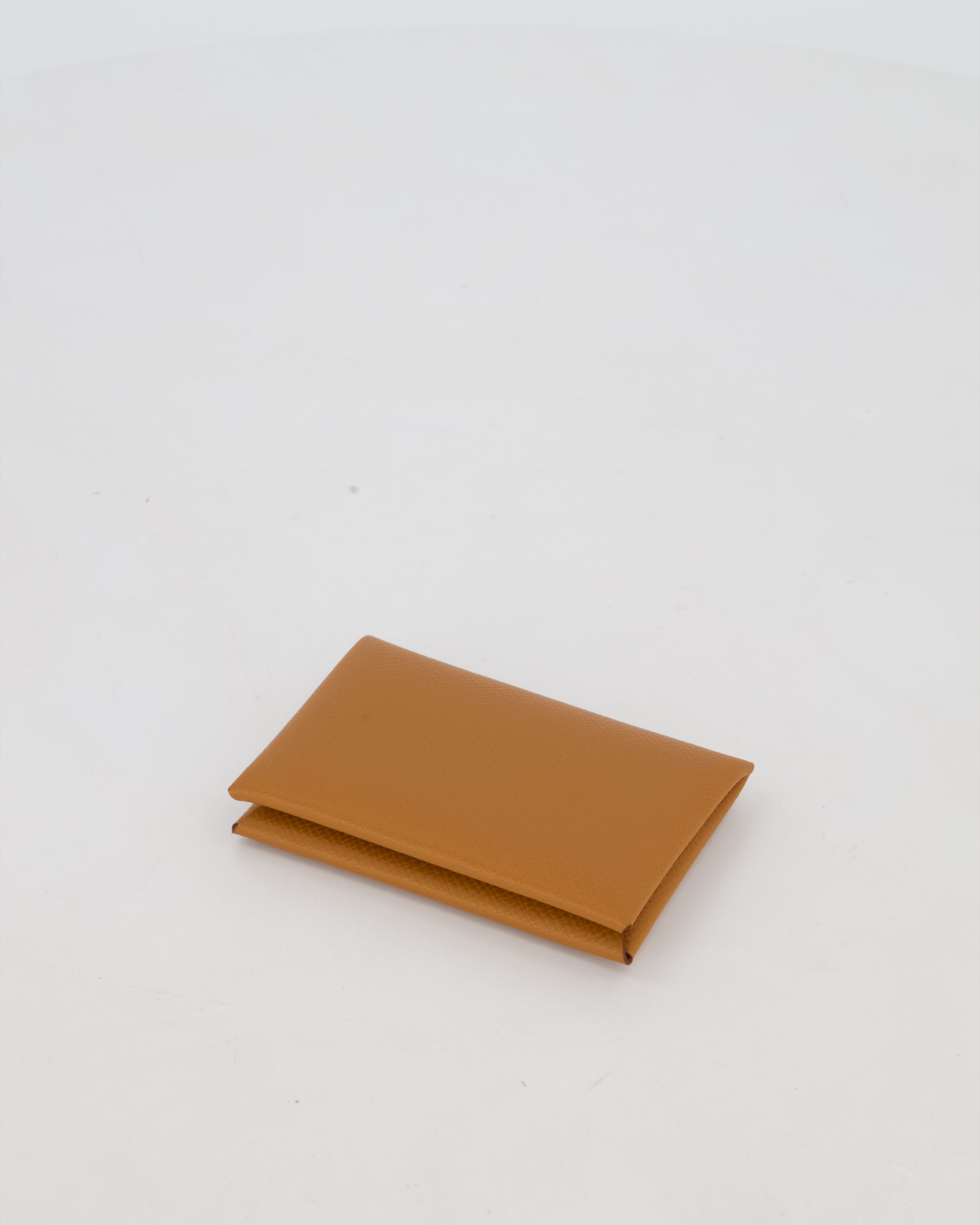 Hermès Calvi Verso Card Holder in Epsom Leather in Gold