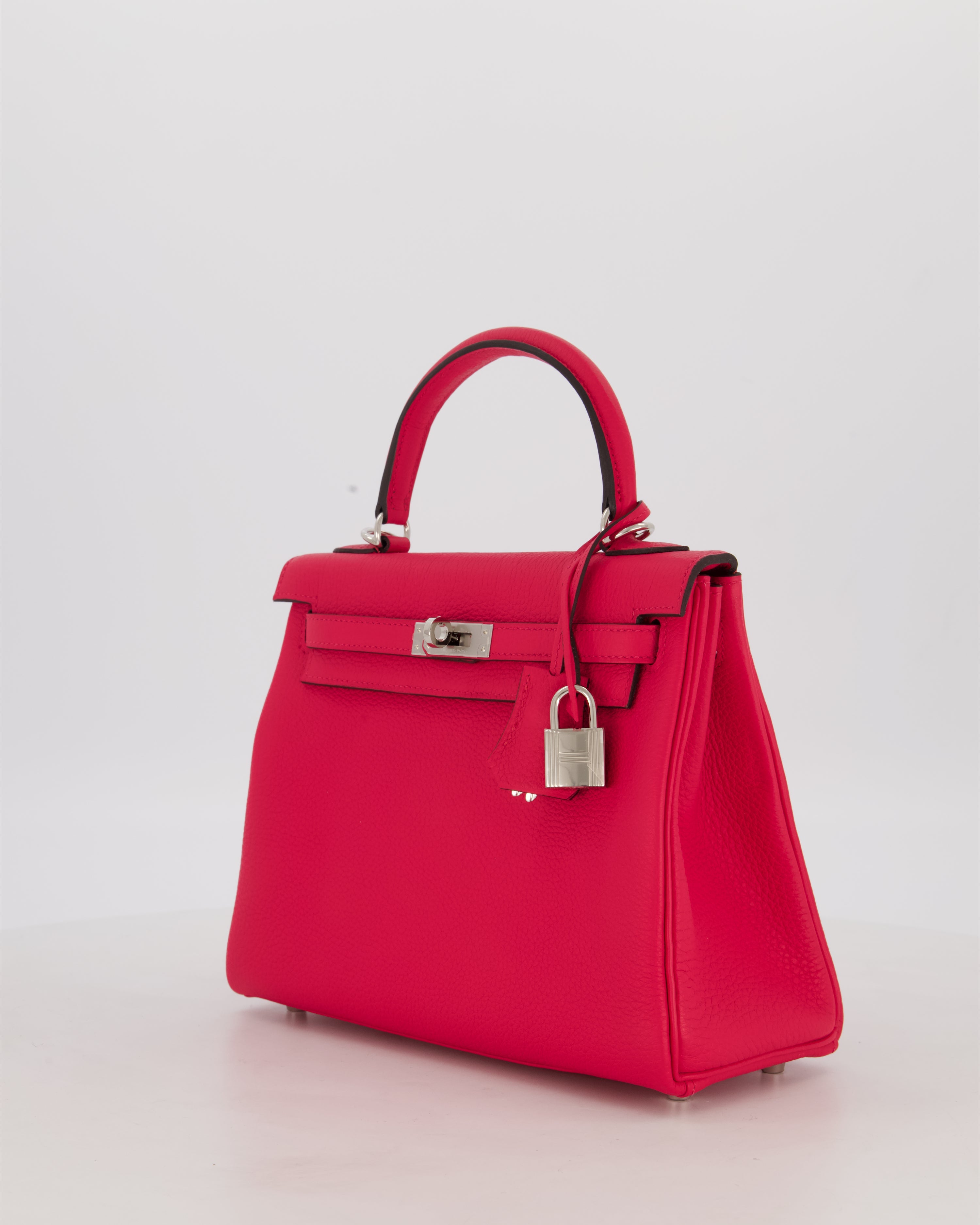 *RARE* Hermès Kelly Retourne Bag in Rose Mexico Togo Leather with Palladium Hardware