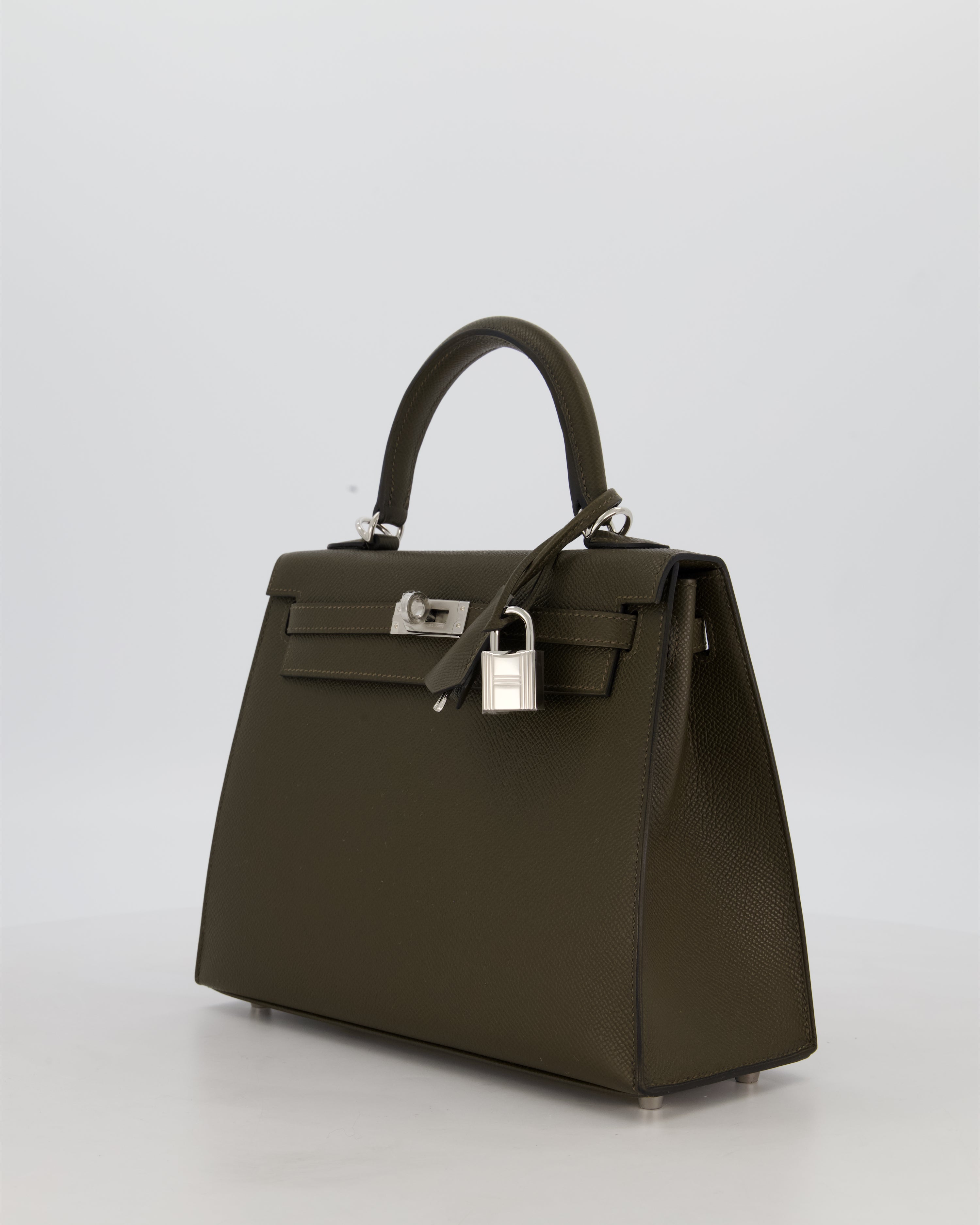 *NEW COLOUR* Hermès Kelly 25 Sellier Bag in Vert Loden Epsom Leather with Palladium Hardware