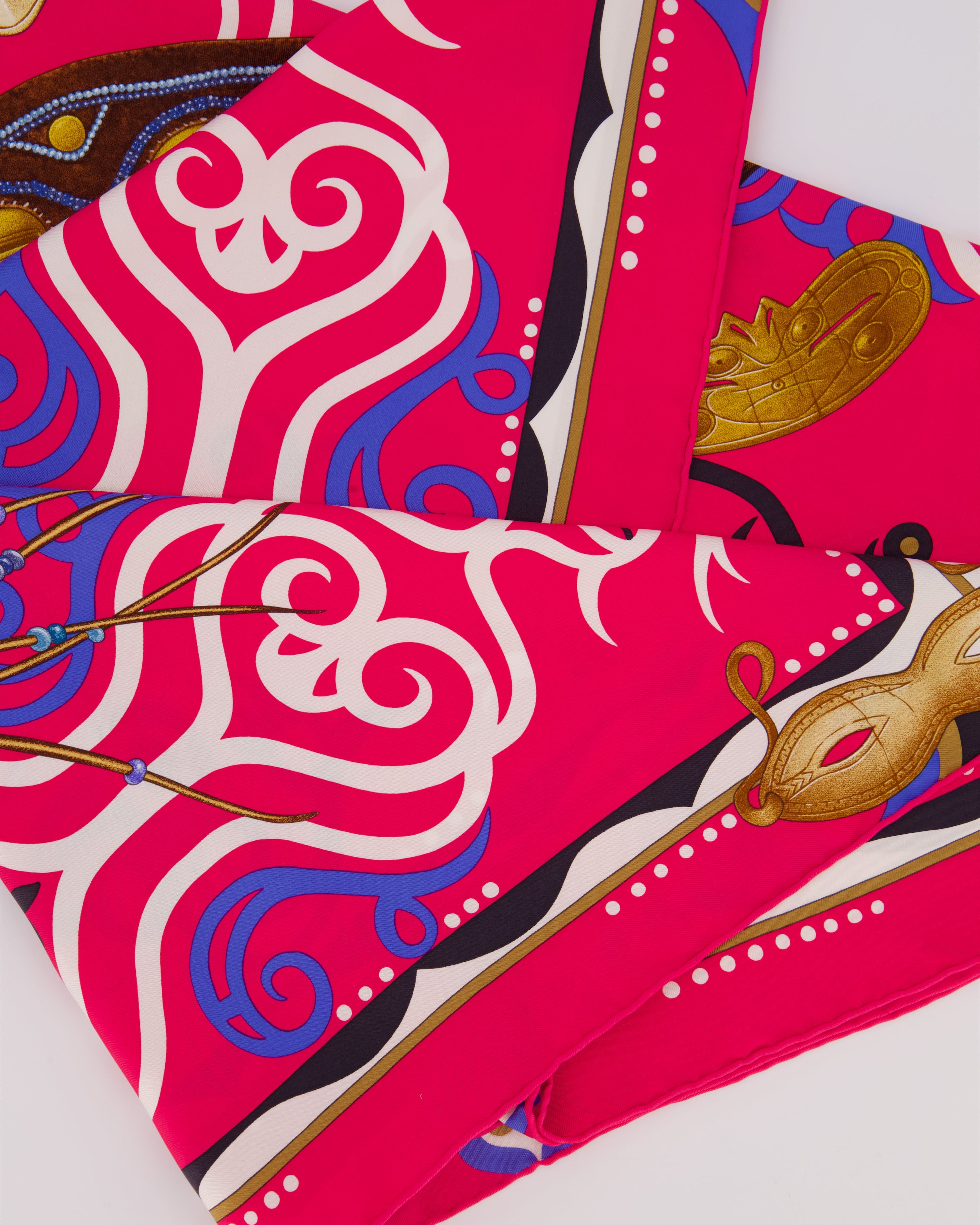 Hermès Pink "Le Regard de l'Arctique" Silk Scarf