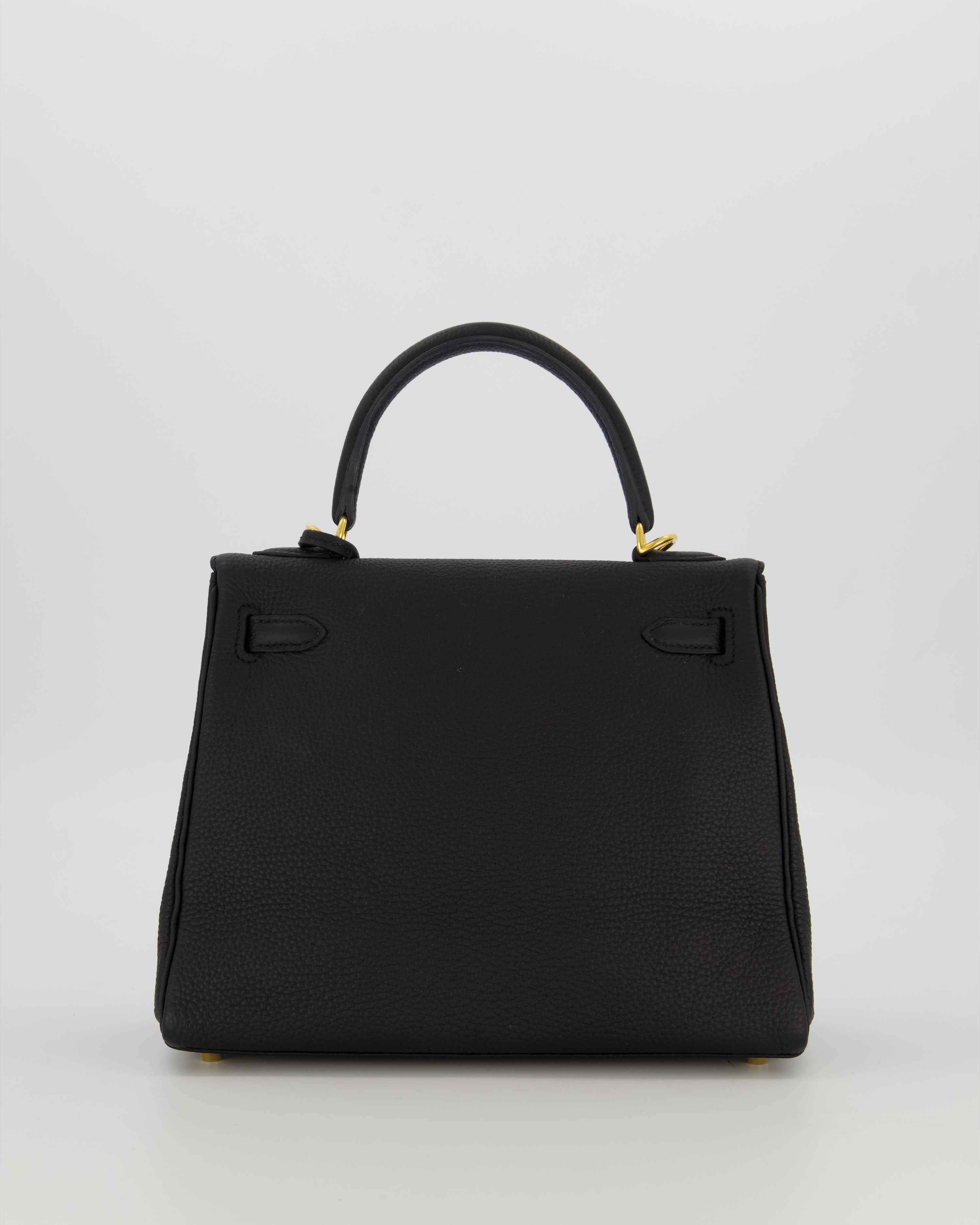 Hermès Kelly 25 Retourne Bag in Noir Togo Leather with Gold Hardware
