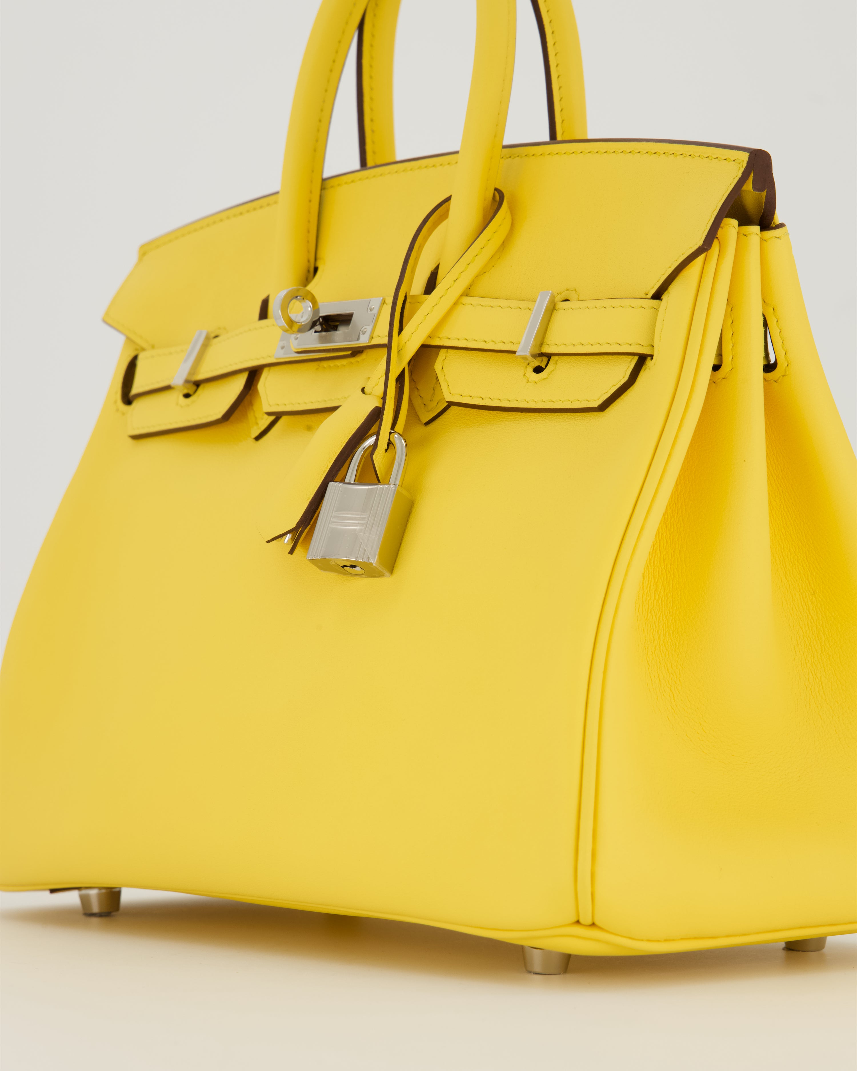 *RARE COLOUR* Hermès Birkin 25 Retourne Bag in Jaune Mango Swift Leather with Palladium Hardware