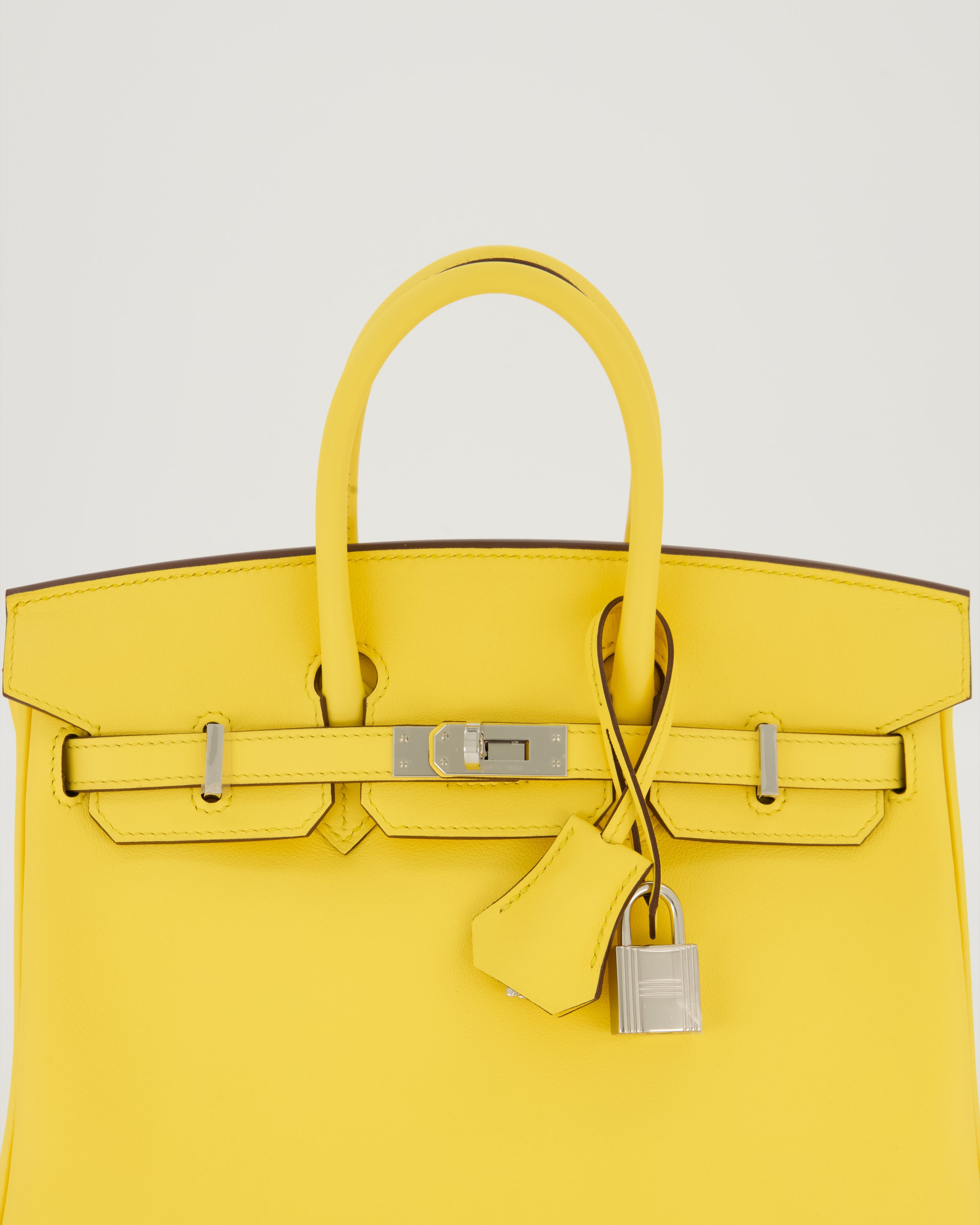 *RARE COLOUR* Hermès Birkin 25 Retourne Bag in Jaune Mango Swift Leather with Palladium Hardware