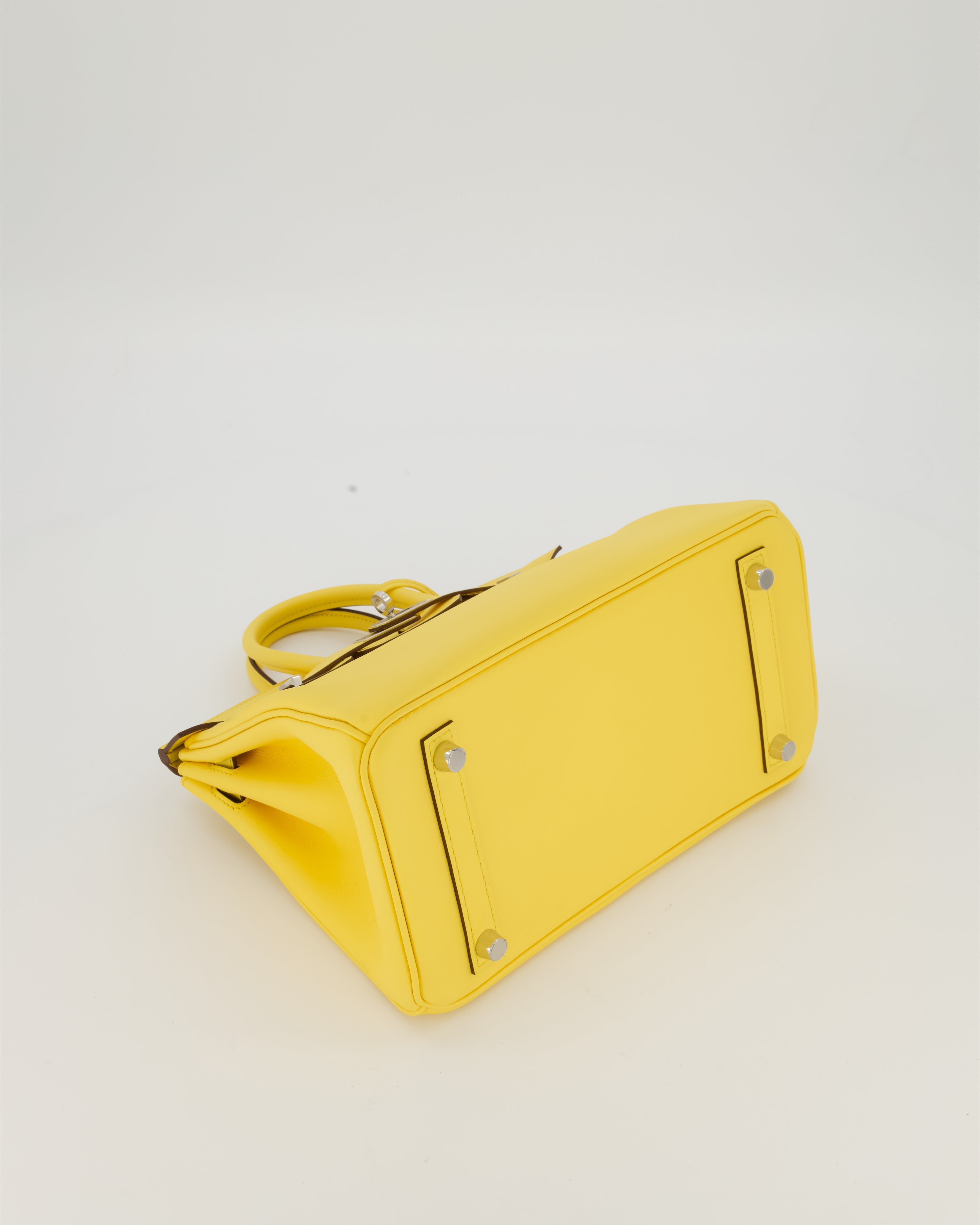 *RARE COLOUR* Hermès Birkin 25 Retourne Bag in Jaune Mango Swift Leather with Palladium Hardware
