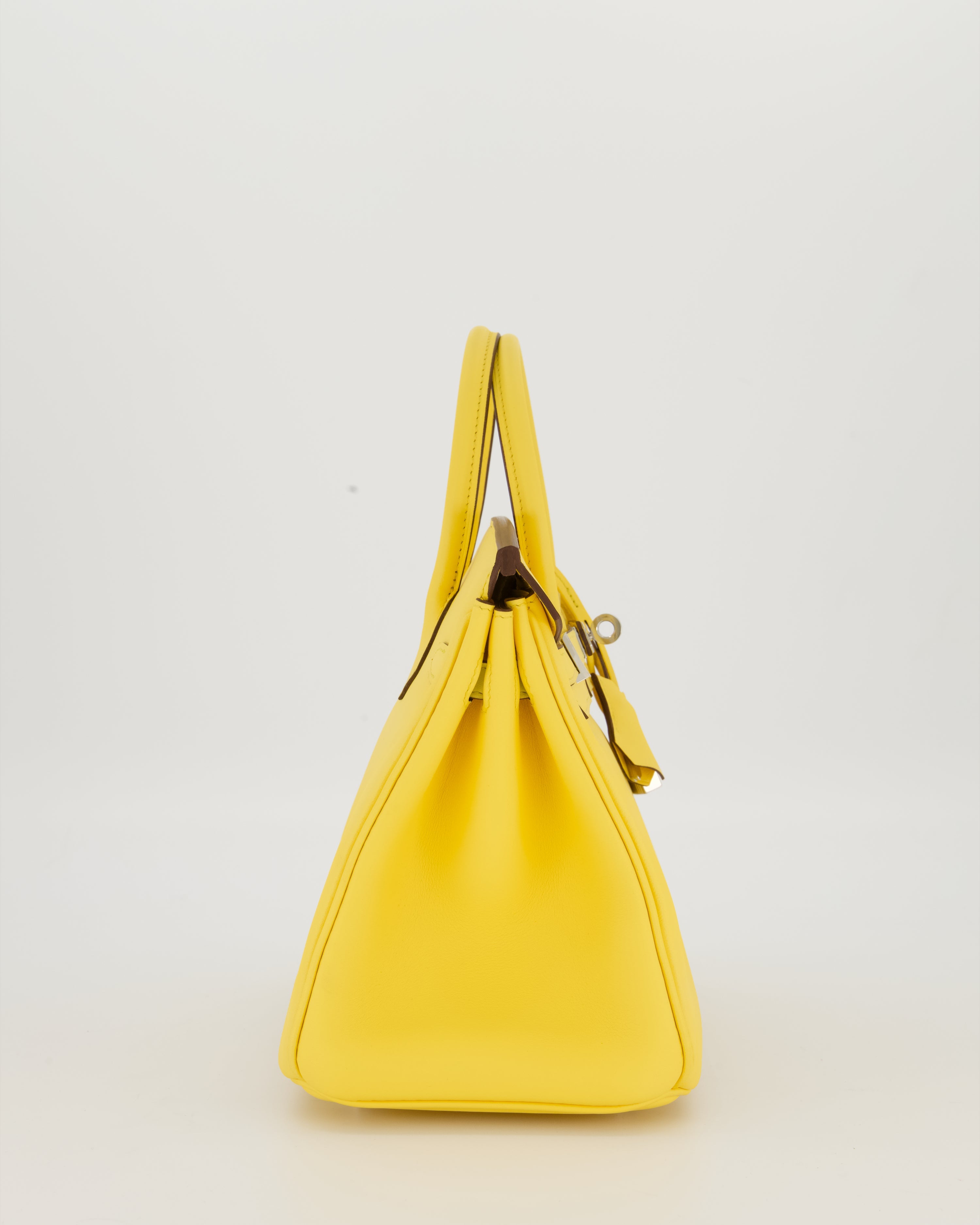 *RARE COLOUR* Hermès Birkin 25 Retourne Bag in Jaune Mango Swift Leather with Palladium Hardware