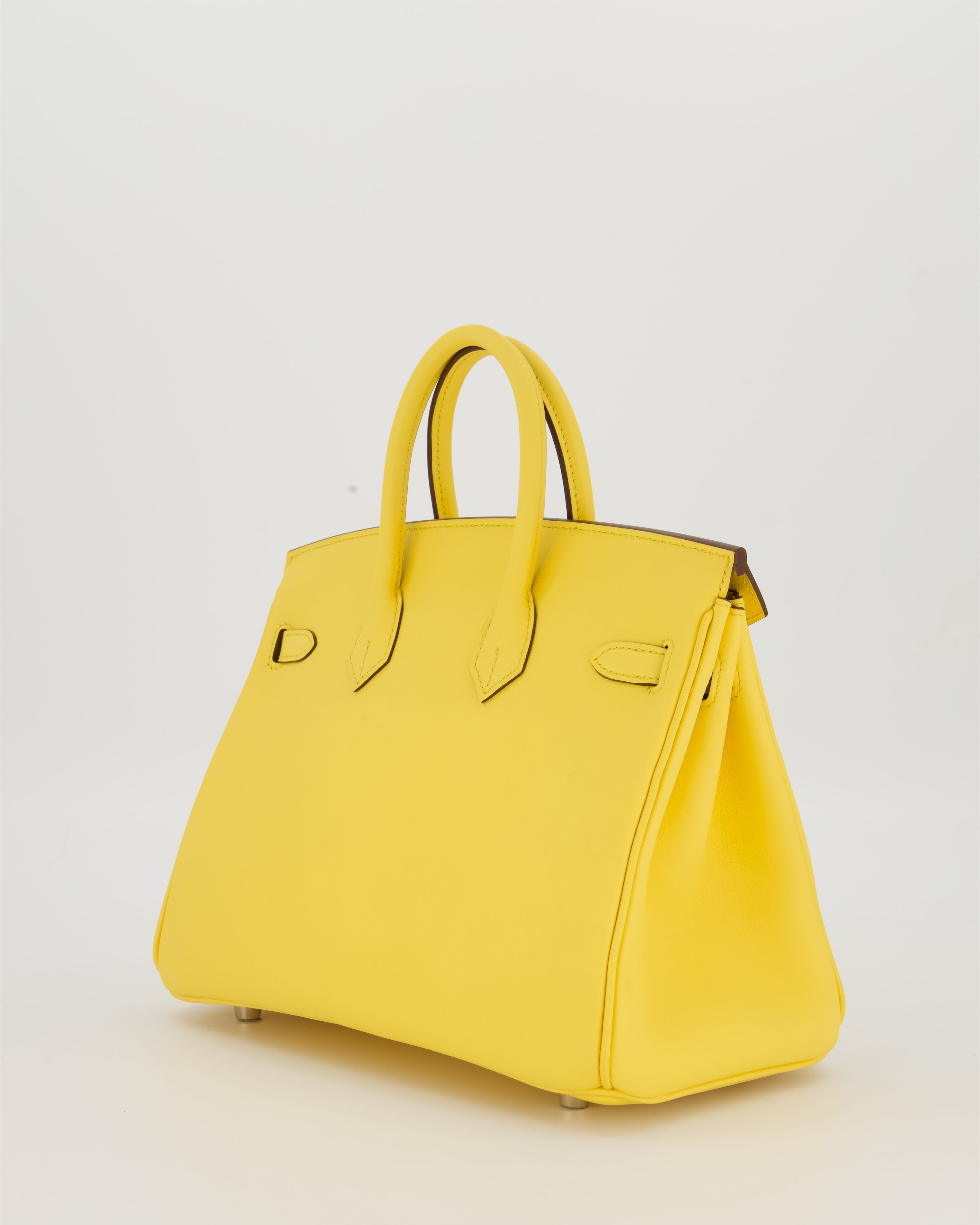 *RARE COLOUR* Hermès Birkin 25 Retourne Bag in Jaune Mango Swift Leather with Palladium Hardware