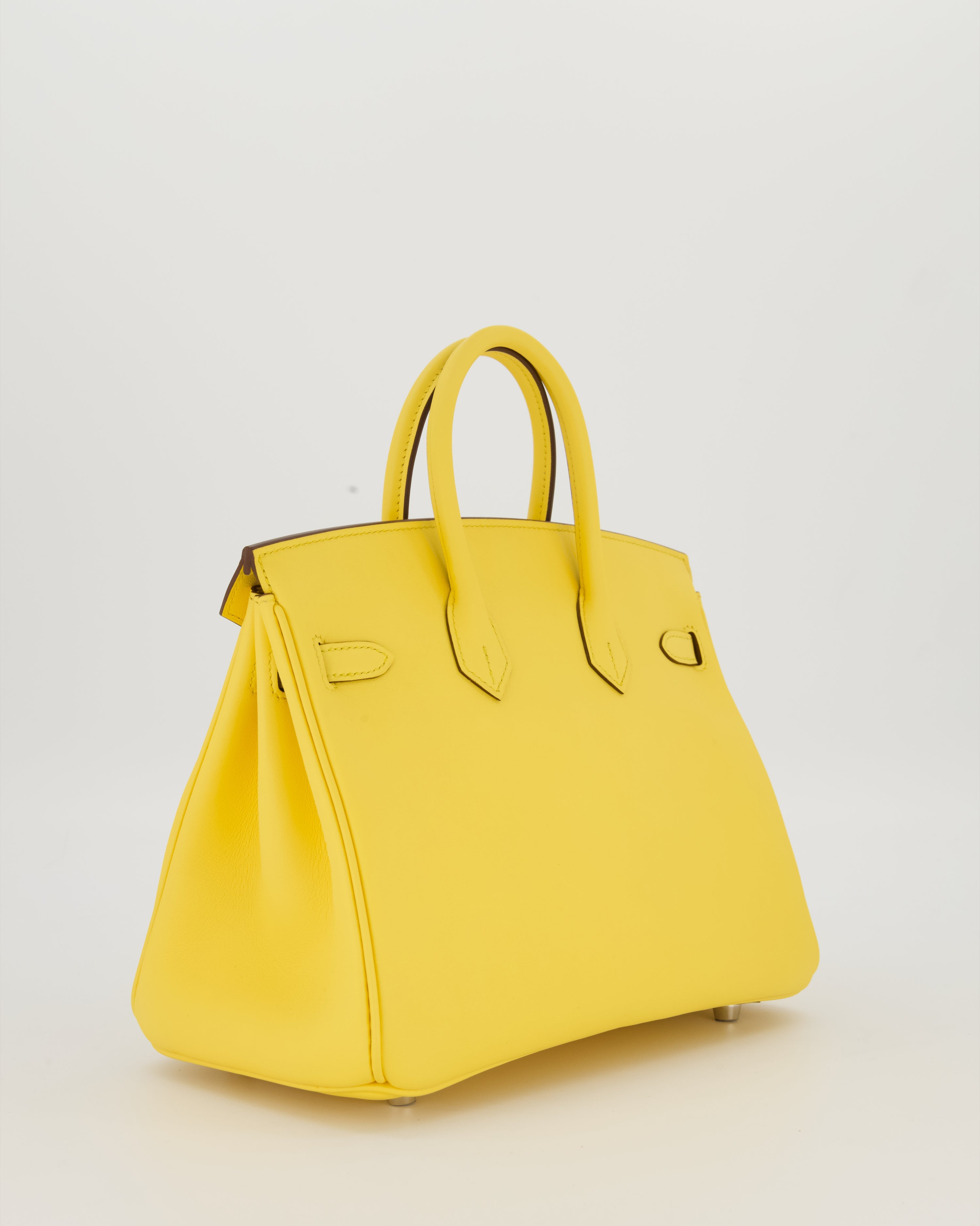 *RARE COLOUR* Hermès Birkin 25 Retourne Bag in Jaune Mango Swift Leather with Palladium Hardware