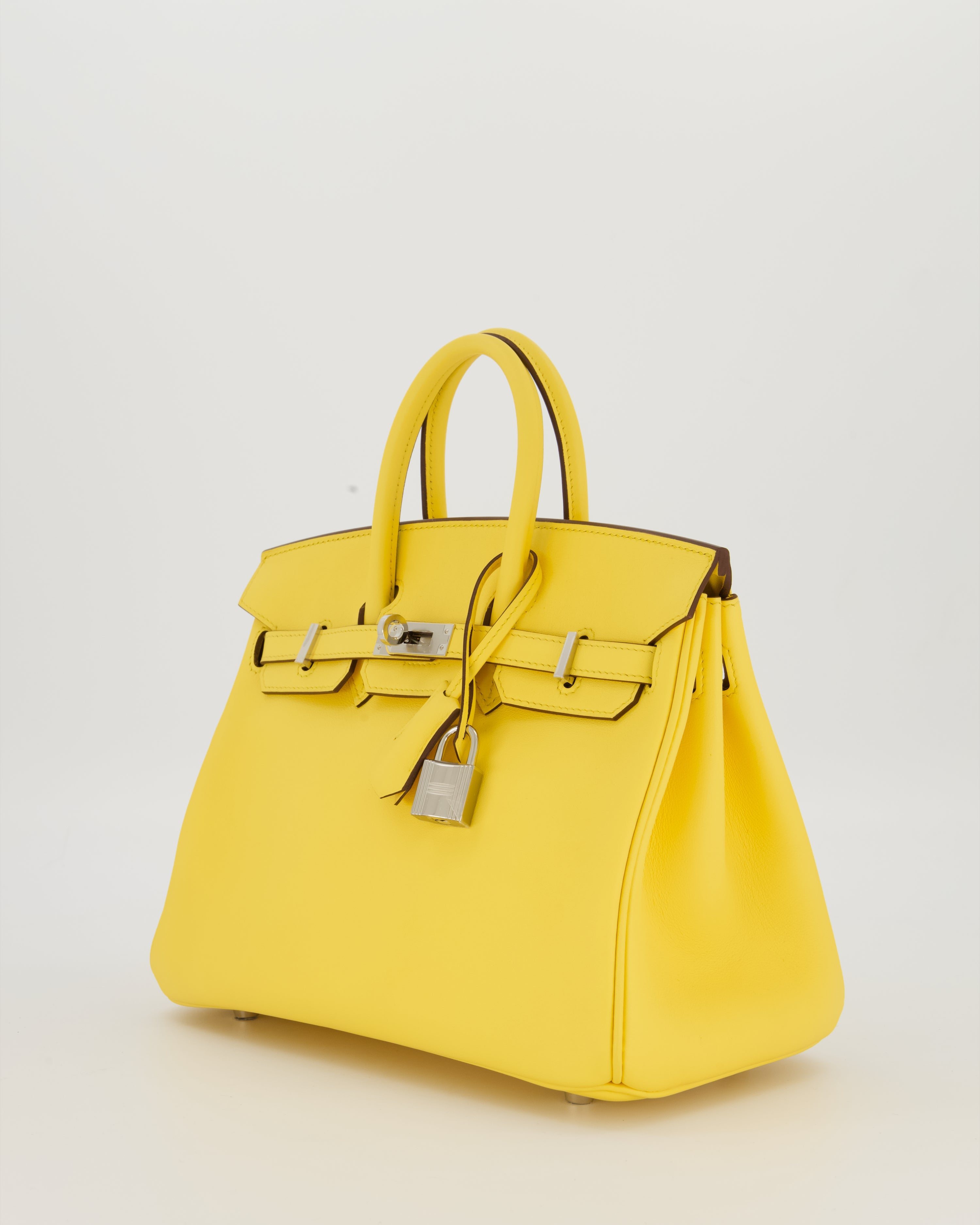 *RARE COLOUR* Hermès Birkin 25 Retourne Bag in Jaune Mango Swift Leather with Palladium Hardware