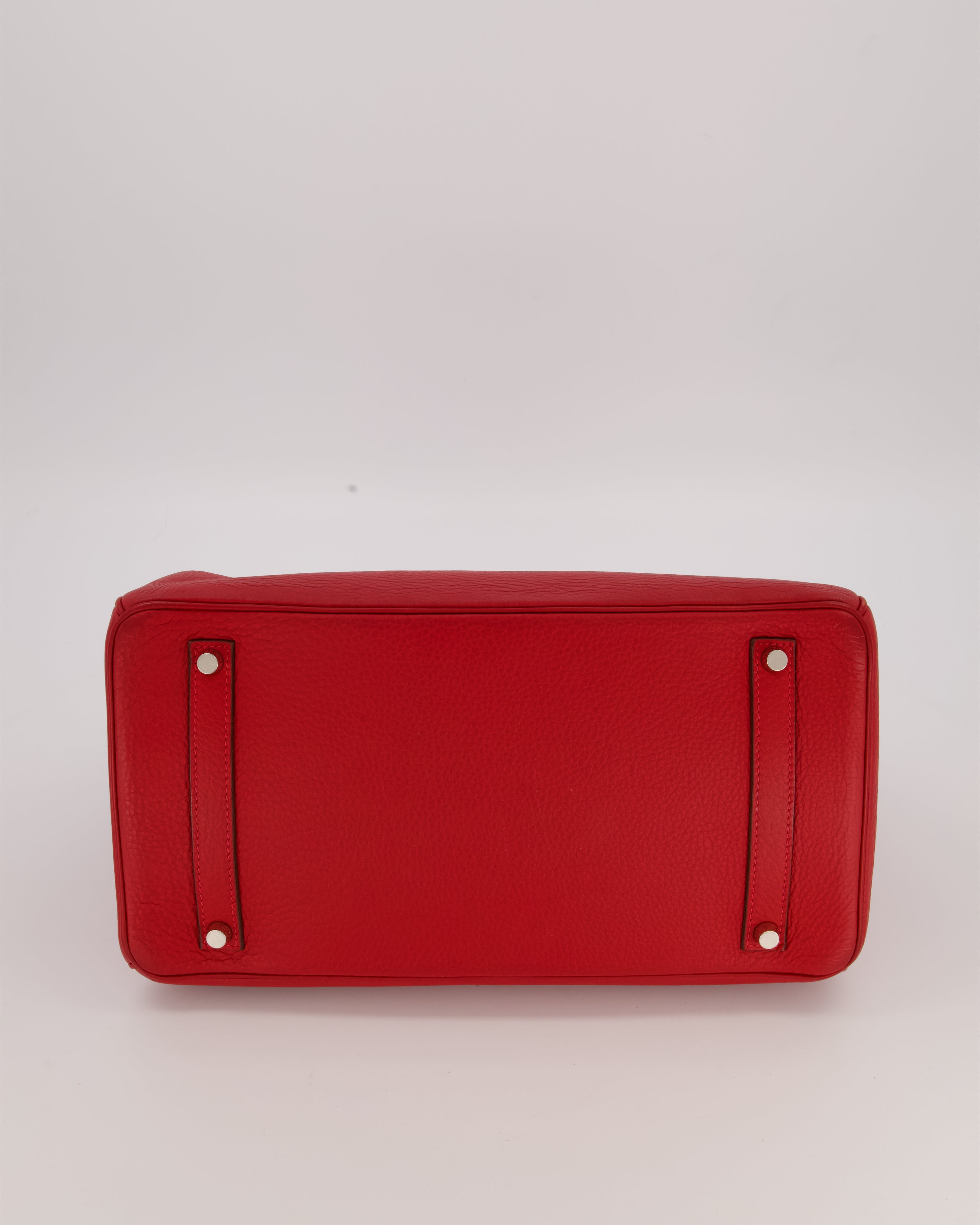 Hermès Birkin 35 Bag in Rouge Vif Togo Leather with Palladium Hardware