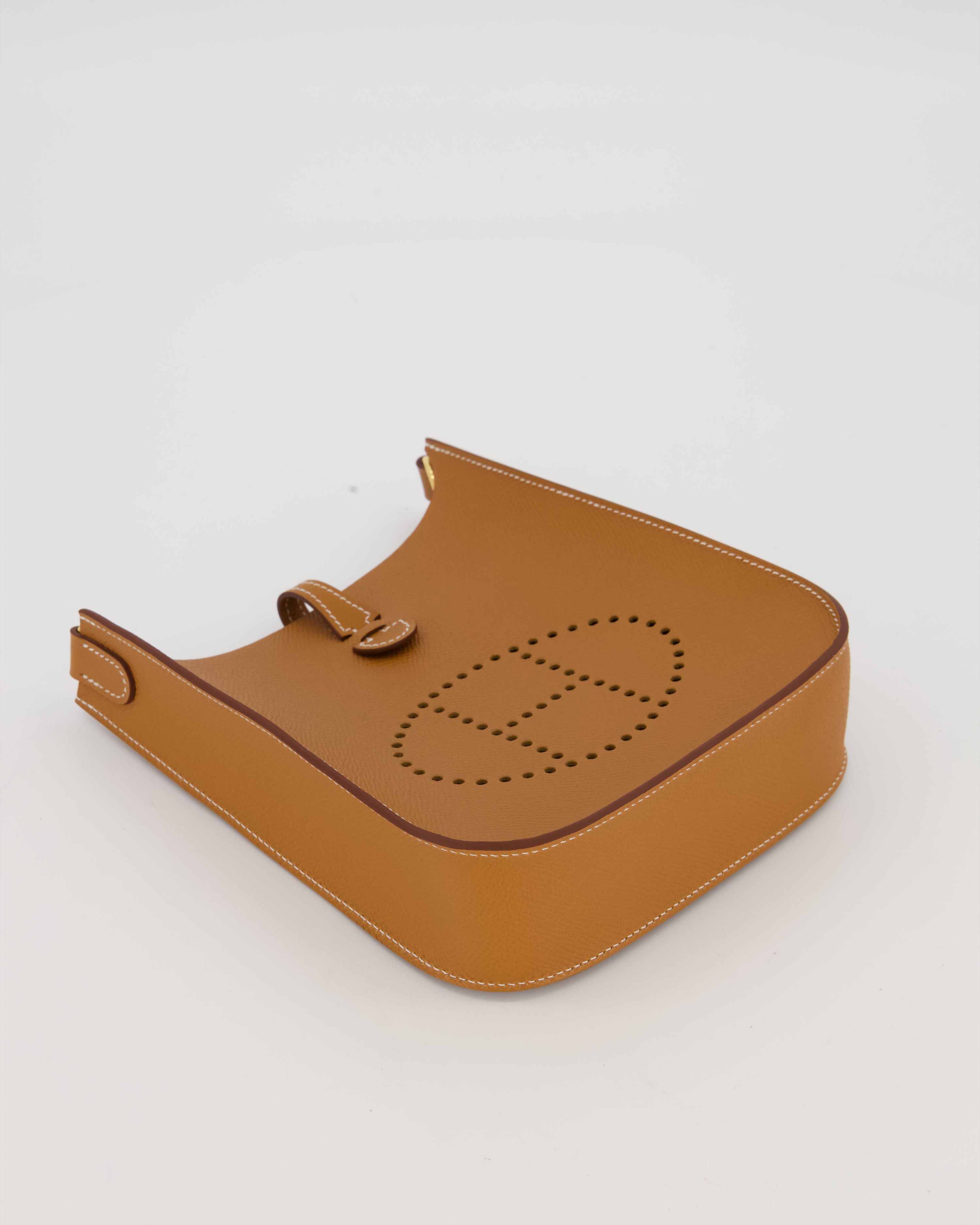 Hermès Gold Mini Evelyne Sellier Bag in Epsom Leather with Gold Hardware